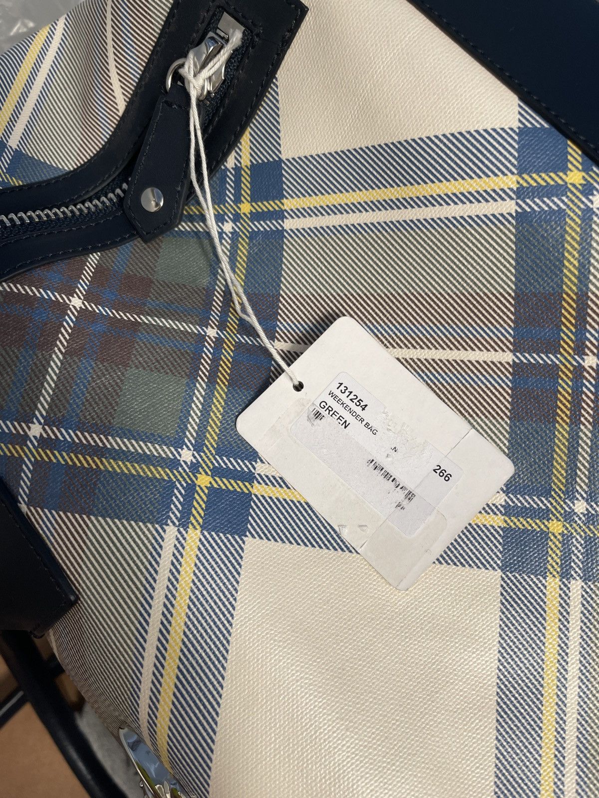 Vivienne Westwood Vivienne Westwood GREEN/blue Tartan Duffle bag NWT SS13 Size ONE SIZE - 24 Thumbnail