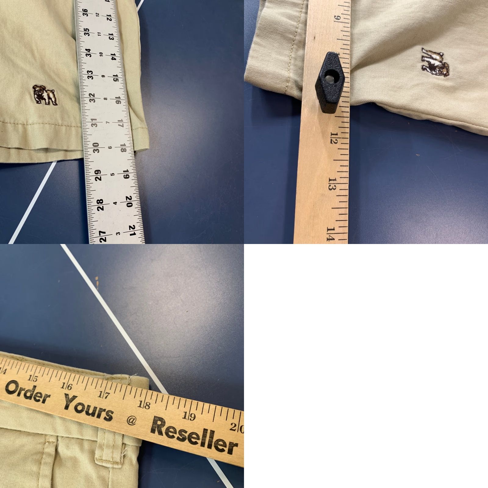 Club Room Club Room Shorts Mens 34 Khaki Embroidered All Over Preppy Casual 35x9 Bulldogs Size US 34 / EU 50 - 9 Thumbnail