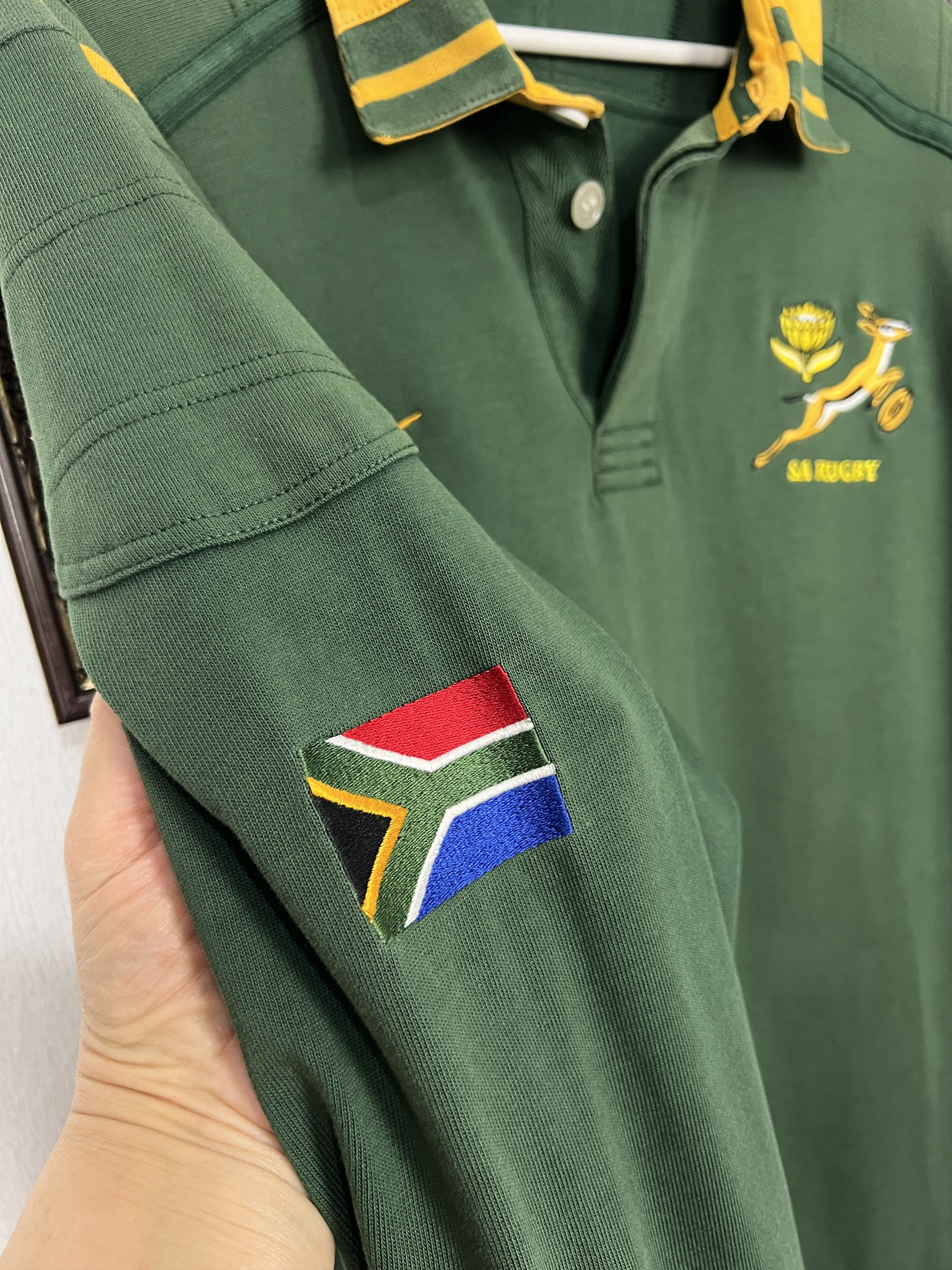 Nike South Africa Rugby Union Long Sleeve Jersey Trikot Shirt Size US XL / EU 56 / 4 - 5 Thumbnail