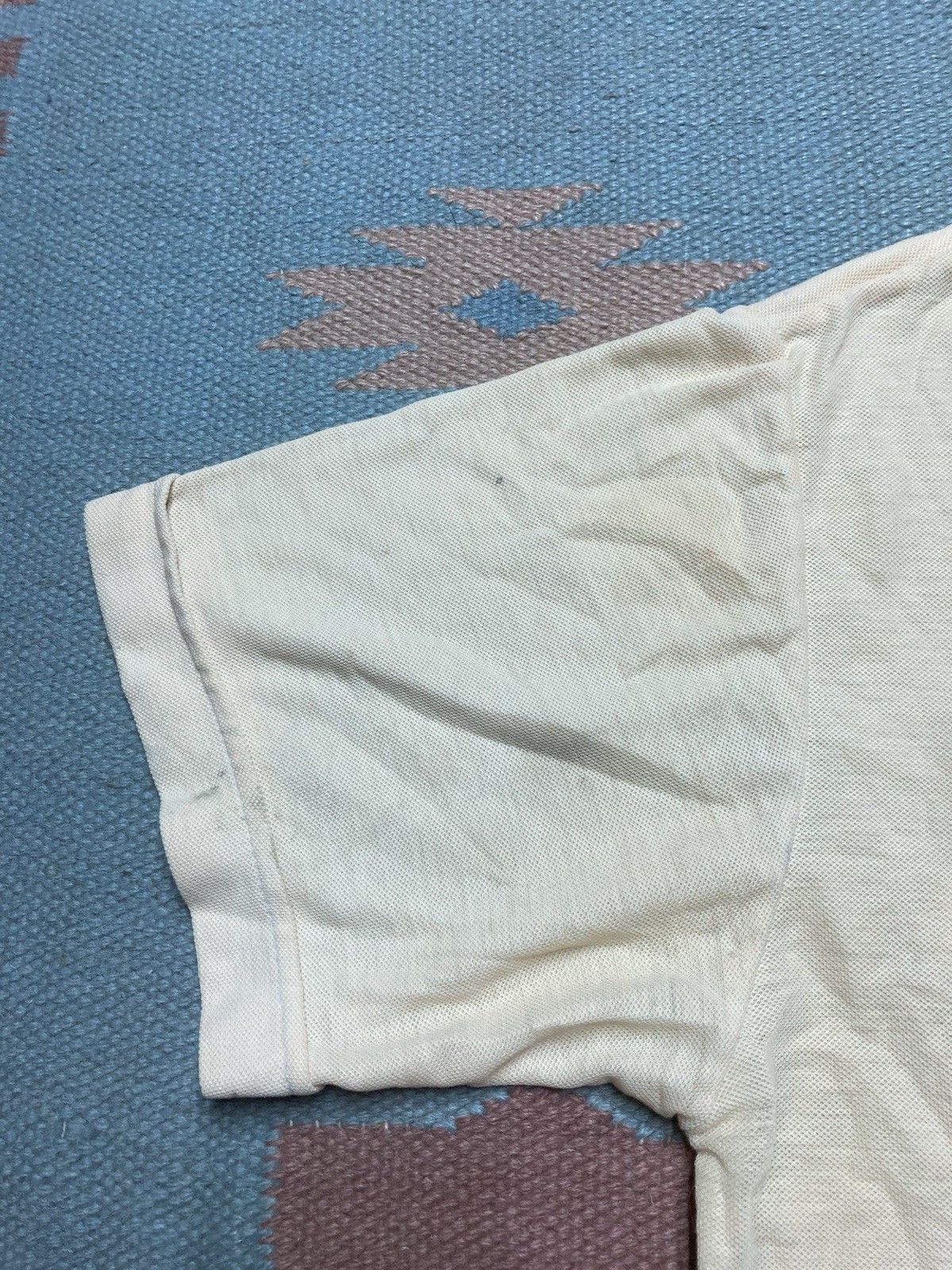Vintage Vintage 80s polo shirt pale yellow grunge soft medium Size US M / EU 48-50 / 2 - 12 Thumbnail