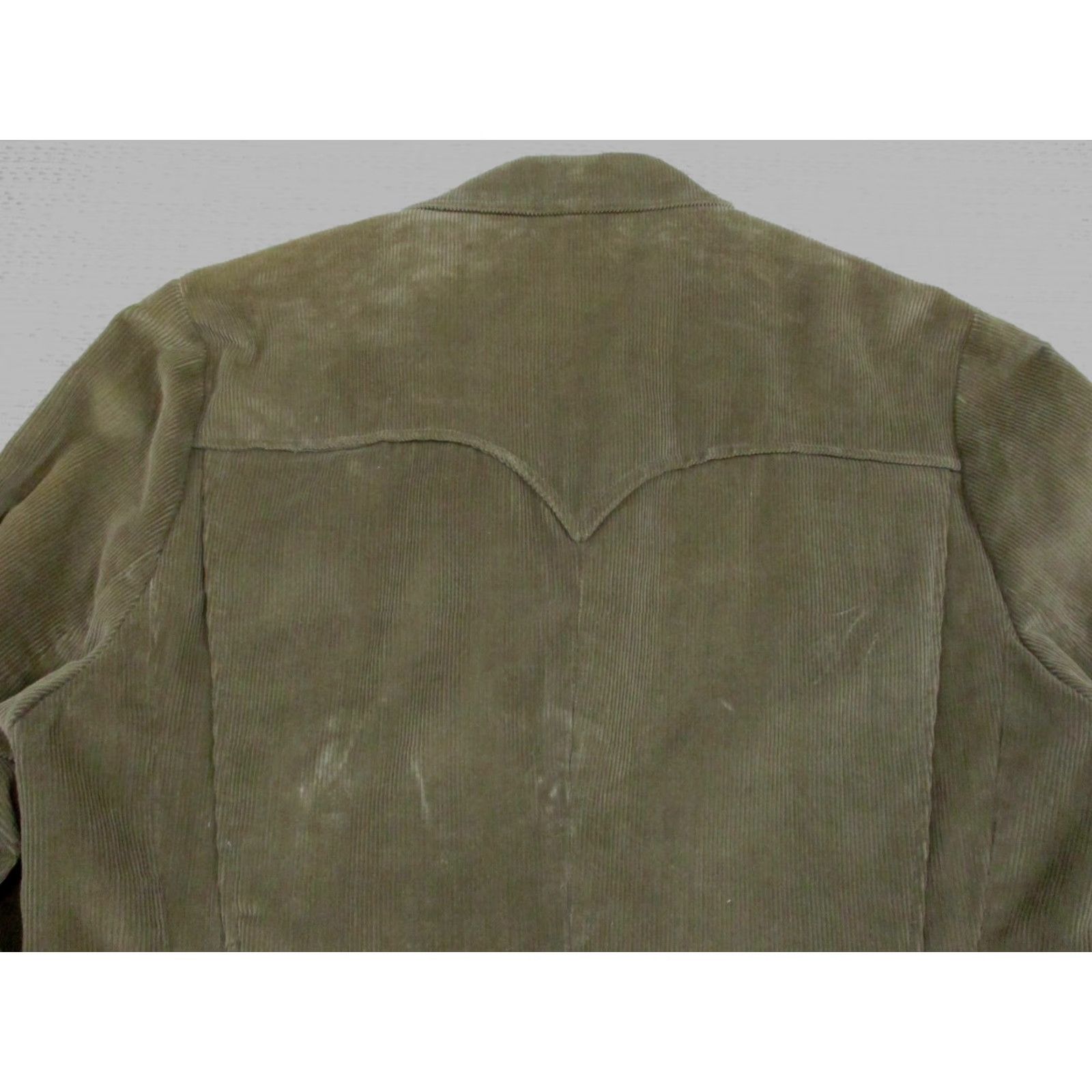 Vintage VINTAGE Pioneer Wear Jacket Mens 42L Corduroy Western Sport Coat Long Green Olive Brown 70s Mens Size US XS / EU 42 / 0 - 6 Thumbnail