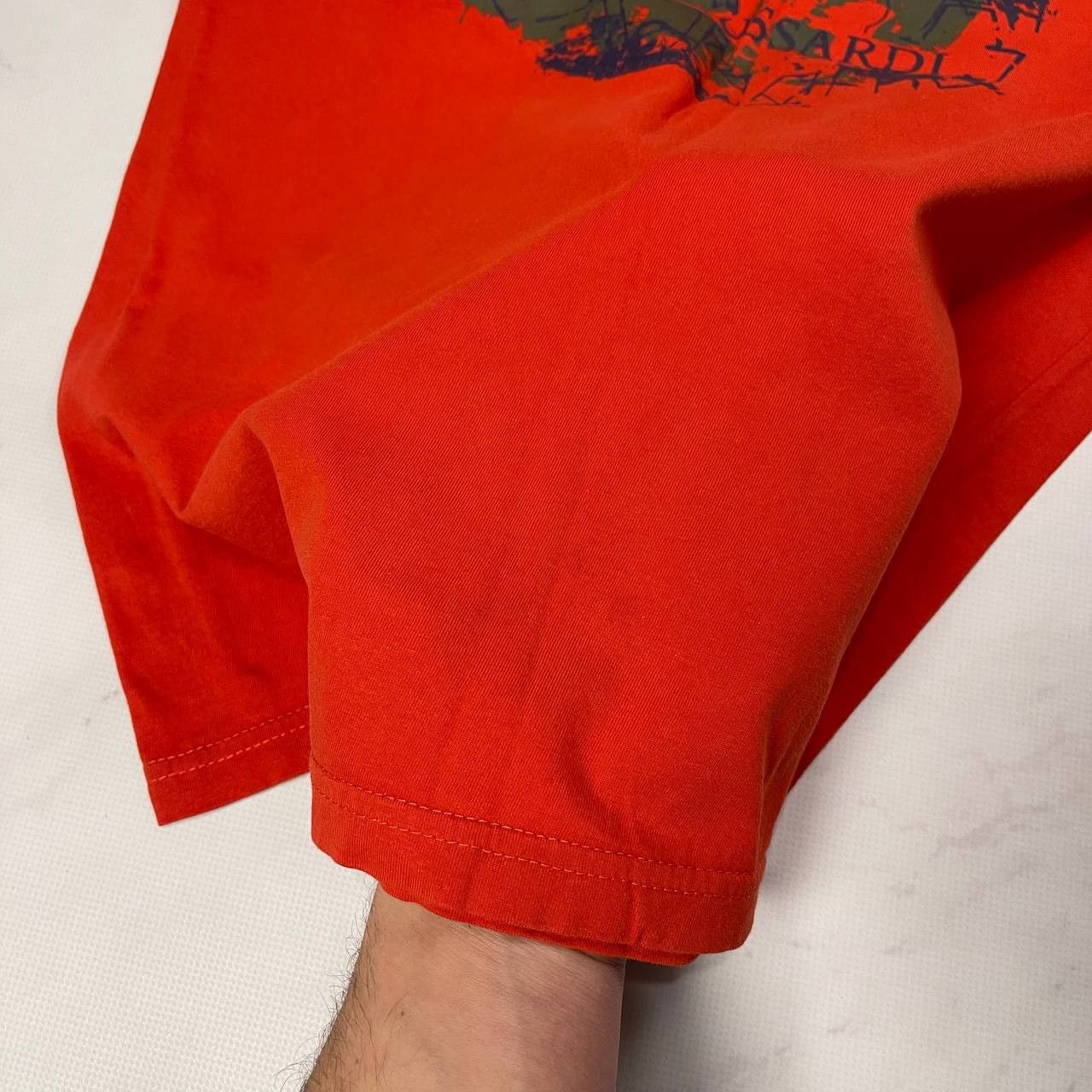 Trussardi Trussardi Big Logo Luxury Short Sleeve T Shirt Red Size S Size US S / EU 44-46 / 1 - 11 Thumbnail