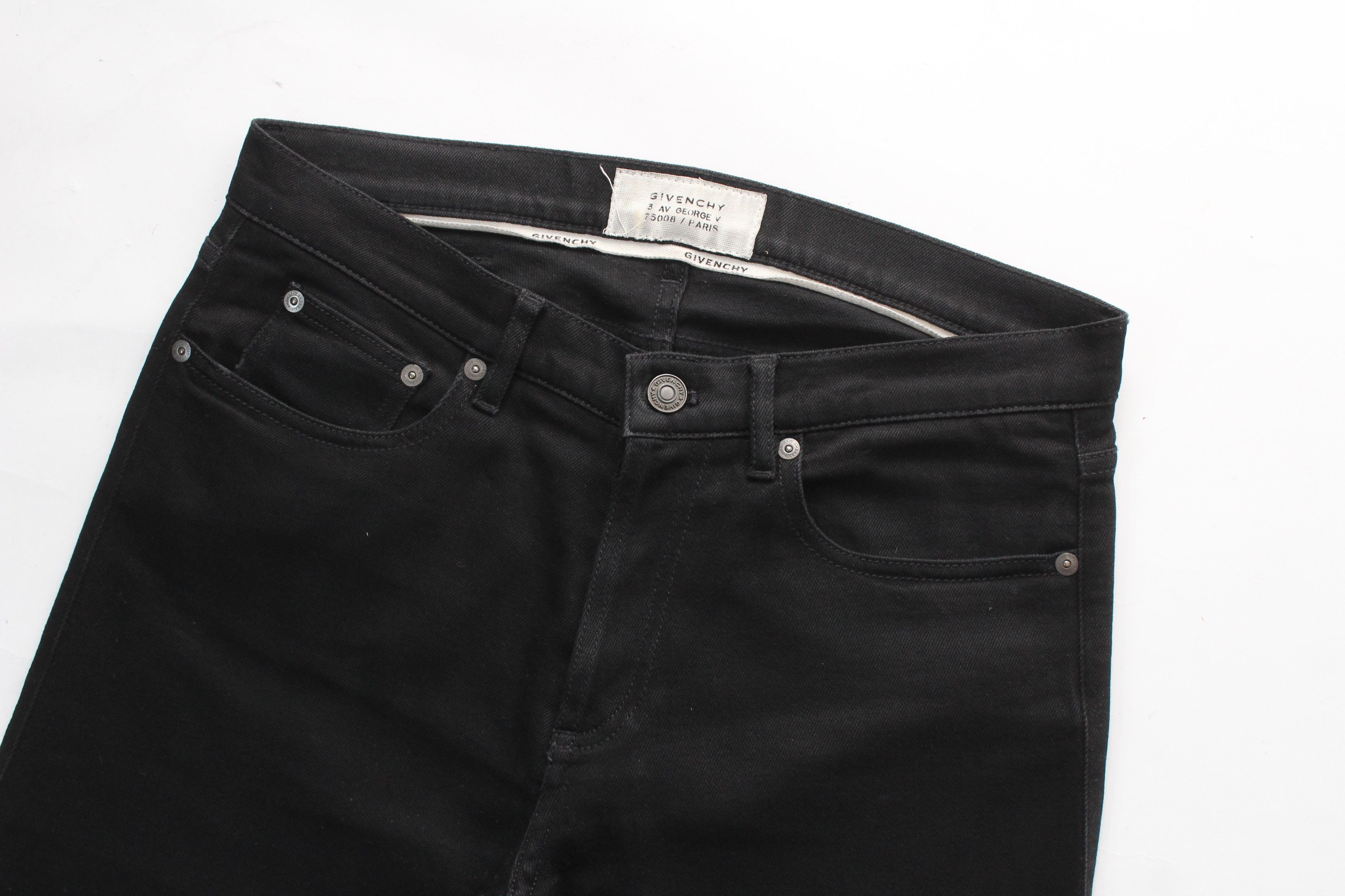 Givenchy Givenchy Black Slim Fit Jeans with Raw Hem Detail Size US 29 - 3 Thumbnail