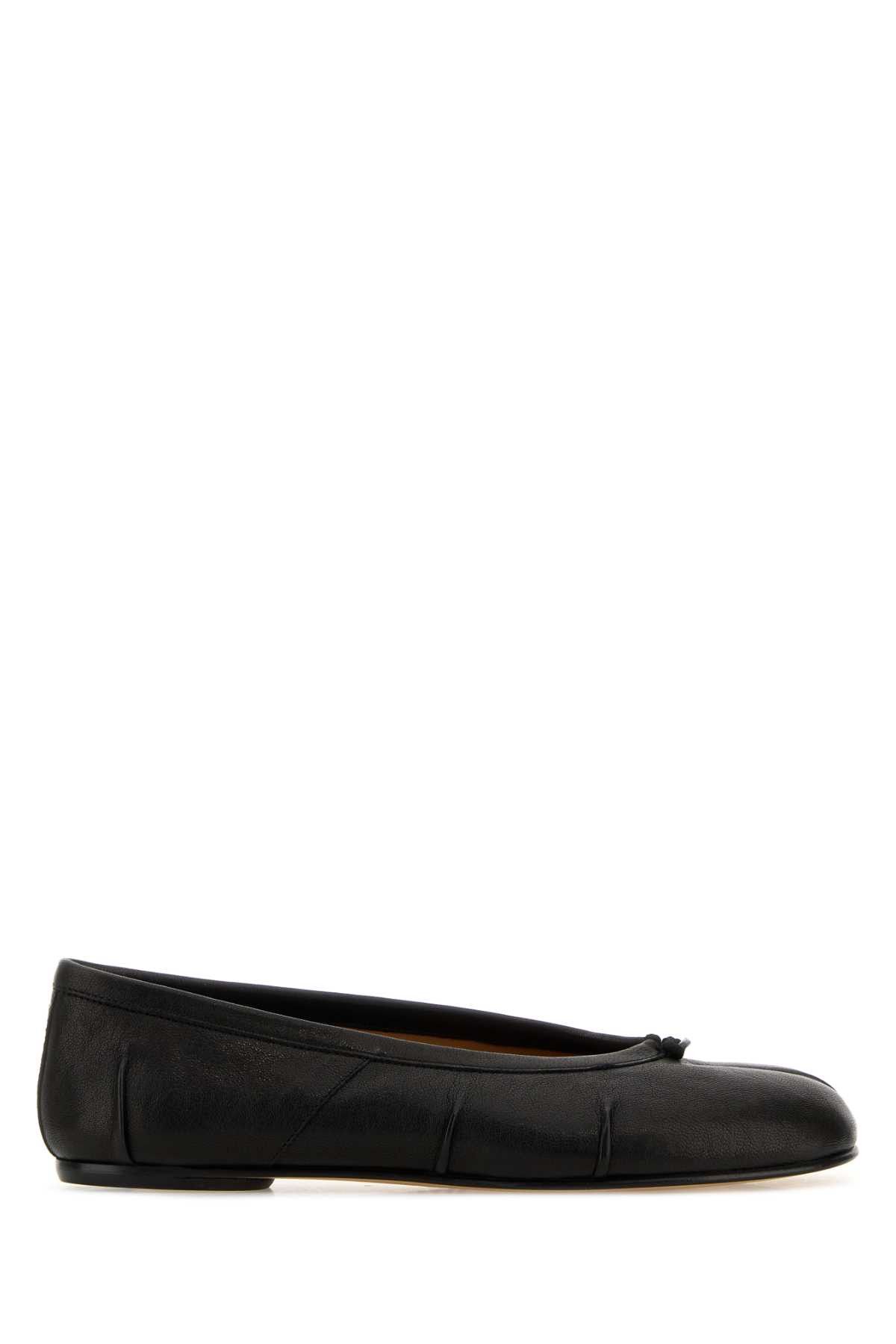 Maison Margiela Black Leather Tabi Ballerinas Size US 9 / IT 39 - 1 Thumbnail