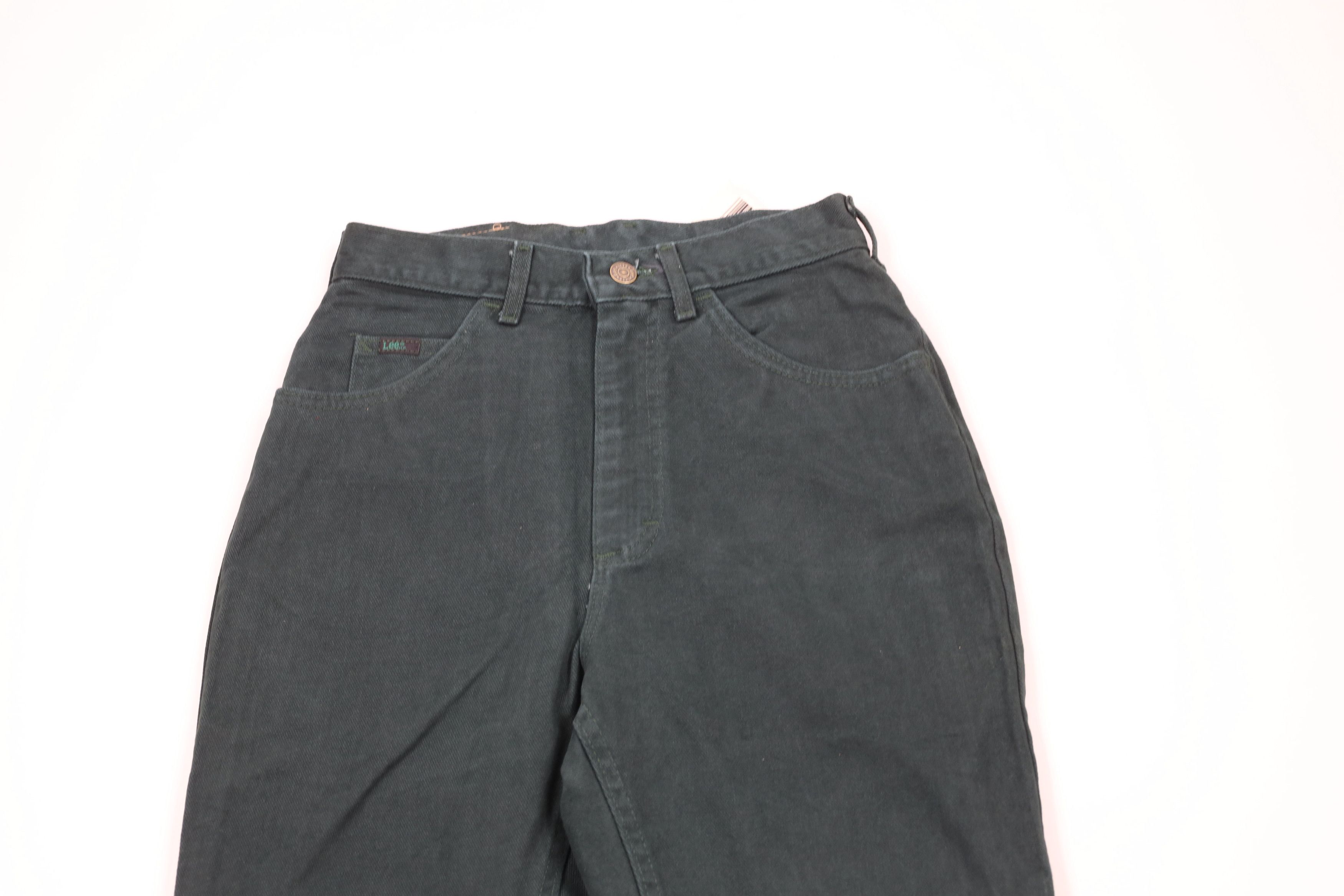 Lee × Vintage Deadstock Vintage 90s Lee Fit Tapered Leg Jeans Green USA Size 28" / US 6 / IT 42 - 2 Thumbnail
