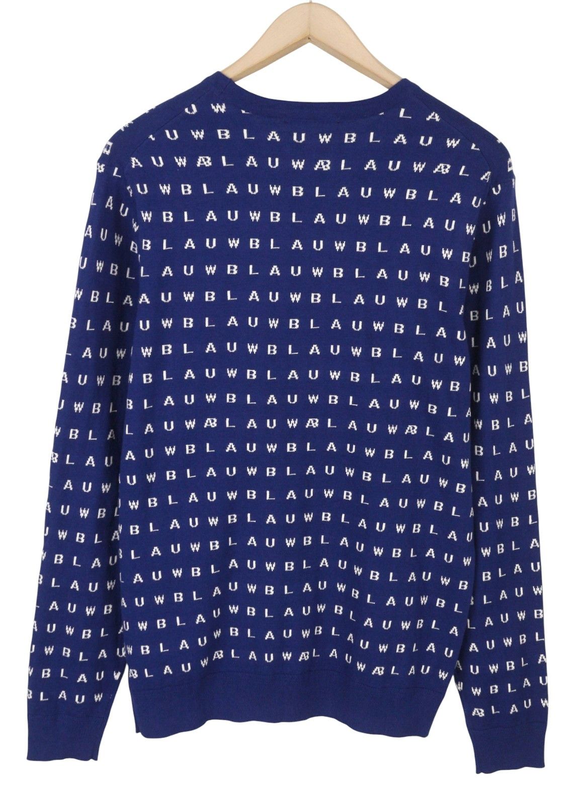 Scotch & Soda M Blue Logo Print Cotton Knit Jumper 88577 Size US M / EU 48-50 / 2 - 2 Thumbnail