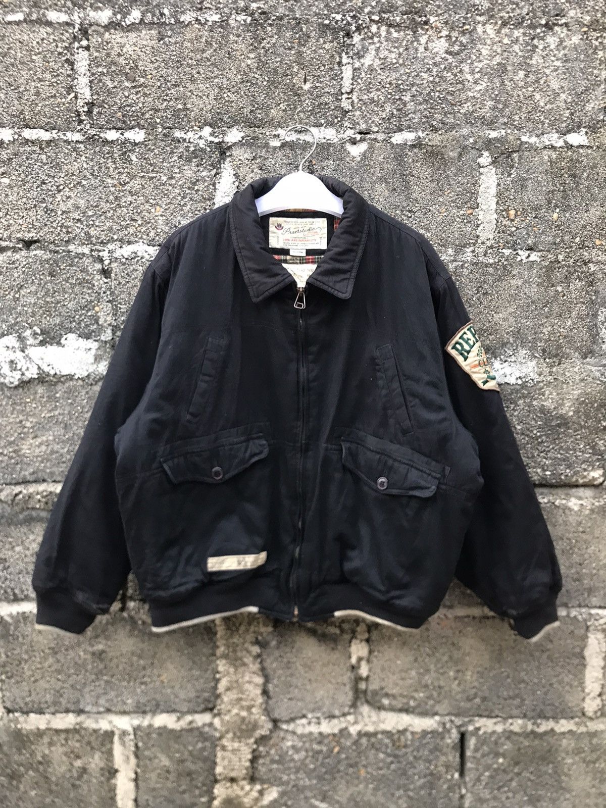 Japanese Brand ⚡️Vintage Practstudio Distressted Bomber Jacket Size US M / EU 48-50 / 2 - 1 Thumbnail