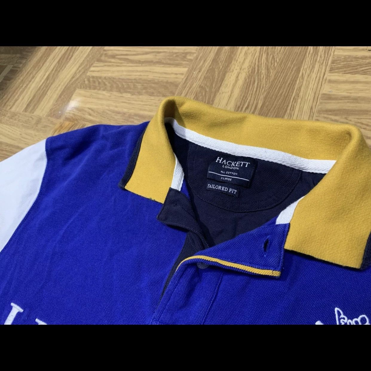 Hackett Hackett London Polo Big Logo Oxford Boat Race Size XL Blue Size US XL / EU 56 / 4 - 6 Thumbnail