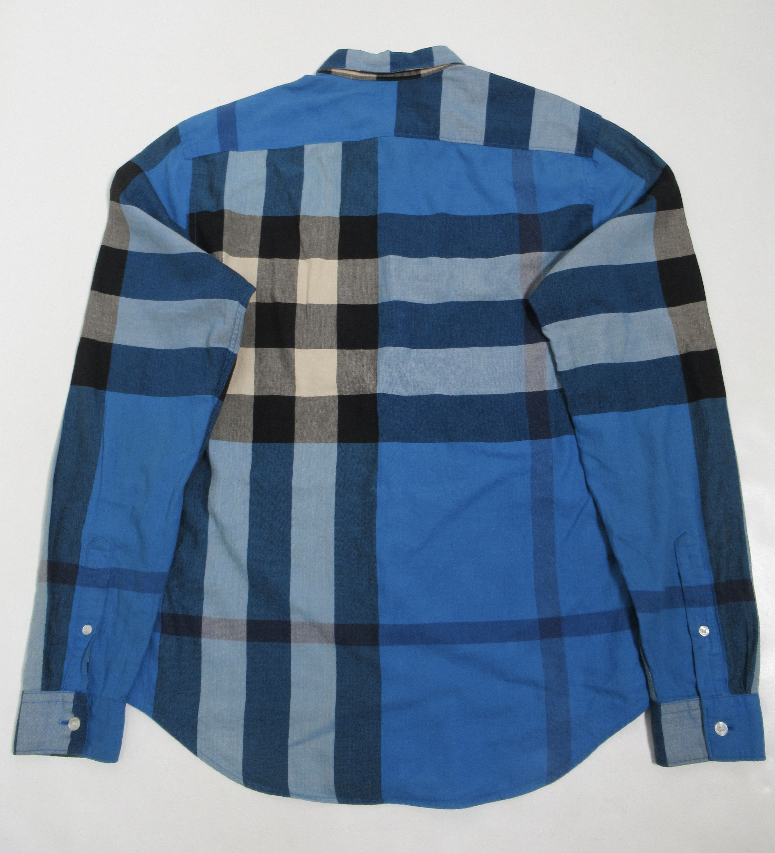 Burberry Burberry Brit Check Cotton Button Down Shirt Nickel Blue S Size US S / EU 44-46 / 1 - 5 Thumbnail