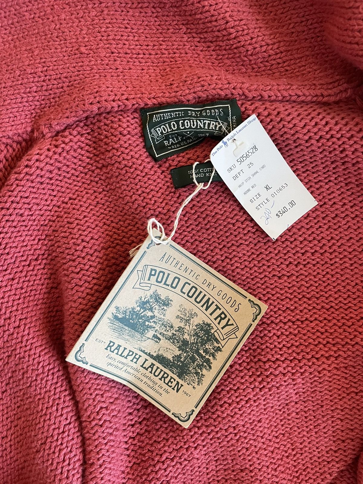 Polo Ralph Lauren Hand Knit Southwestern Shawl Sweater Size US XL / EU 56 / 4 - 2 Thumbnail