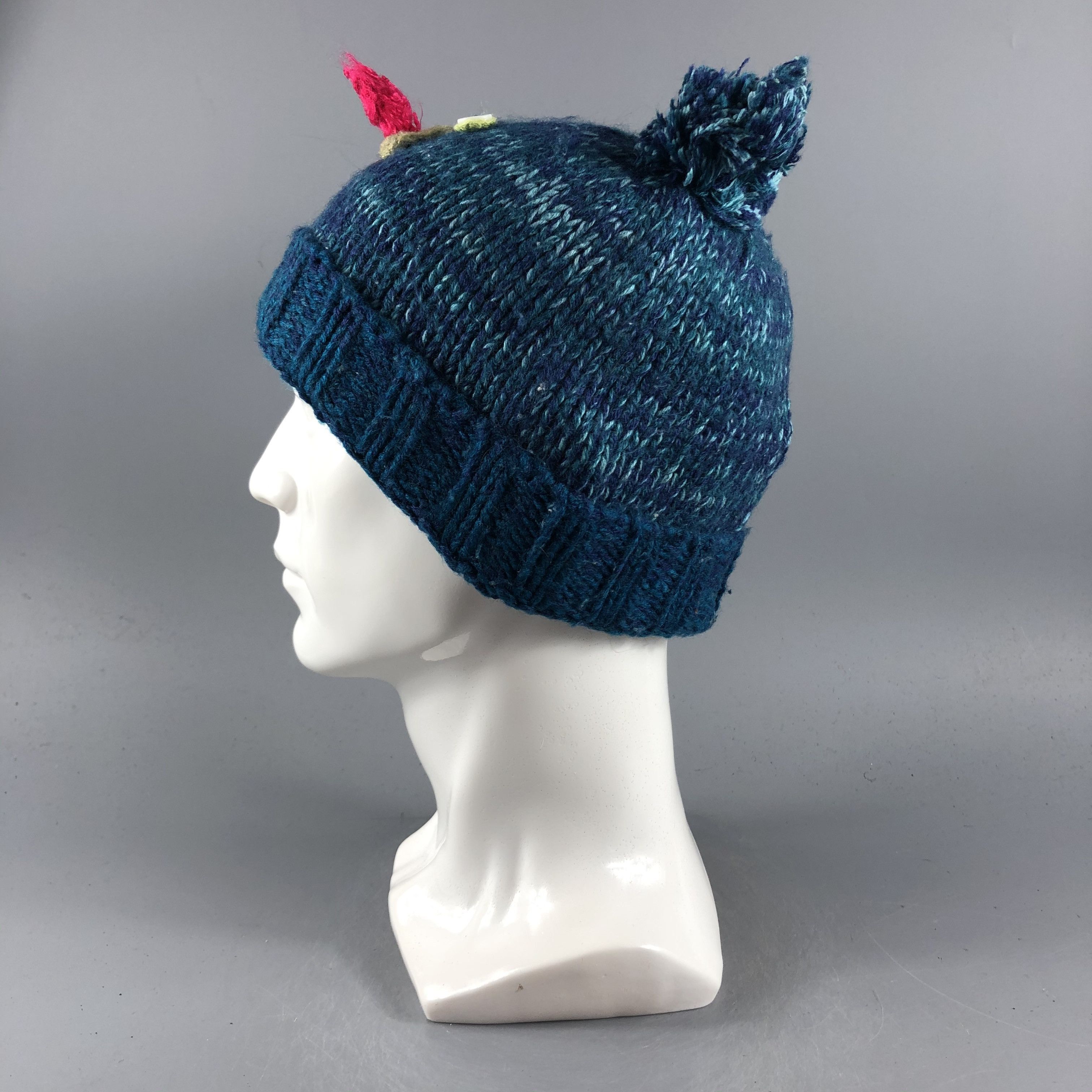 Other × Vintage Animal Face Knit Beanie Snow Hat Snow Cap -D168 Size ONE SIZE - 1 Thumbnail