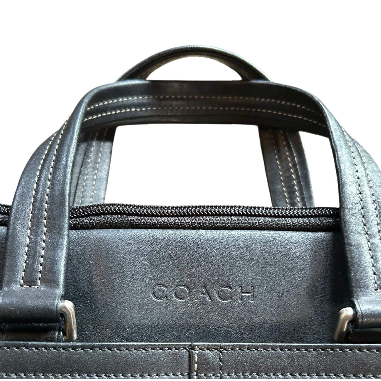 Coach COACH Business Bag 2way F70707 Black Leather Crossbody Messenger Suitcase Read Size ONE SIZE - 5 Thumbnail