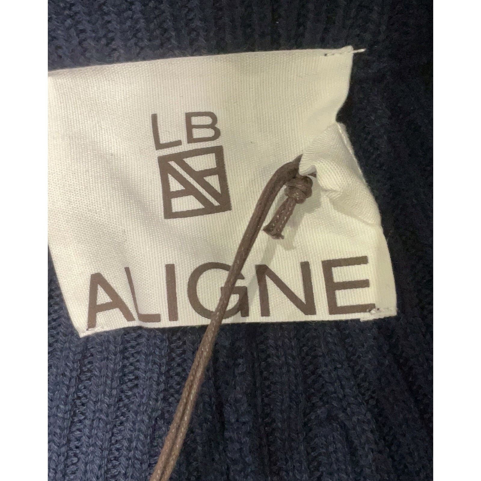 Other Aligne LB Lucia Knitted Denim Trousers Cotton Navy L Size 30" / US 8 / IT 44 - 4 Thumbnail