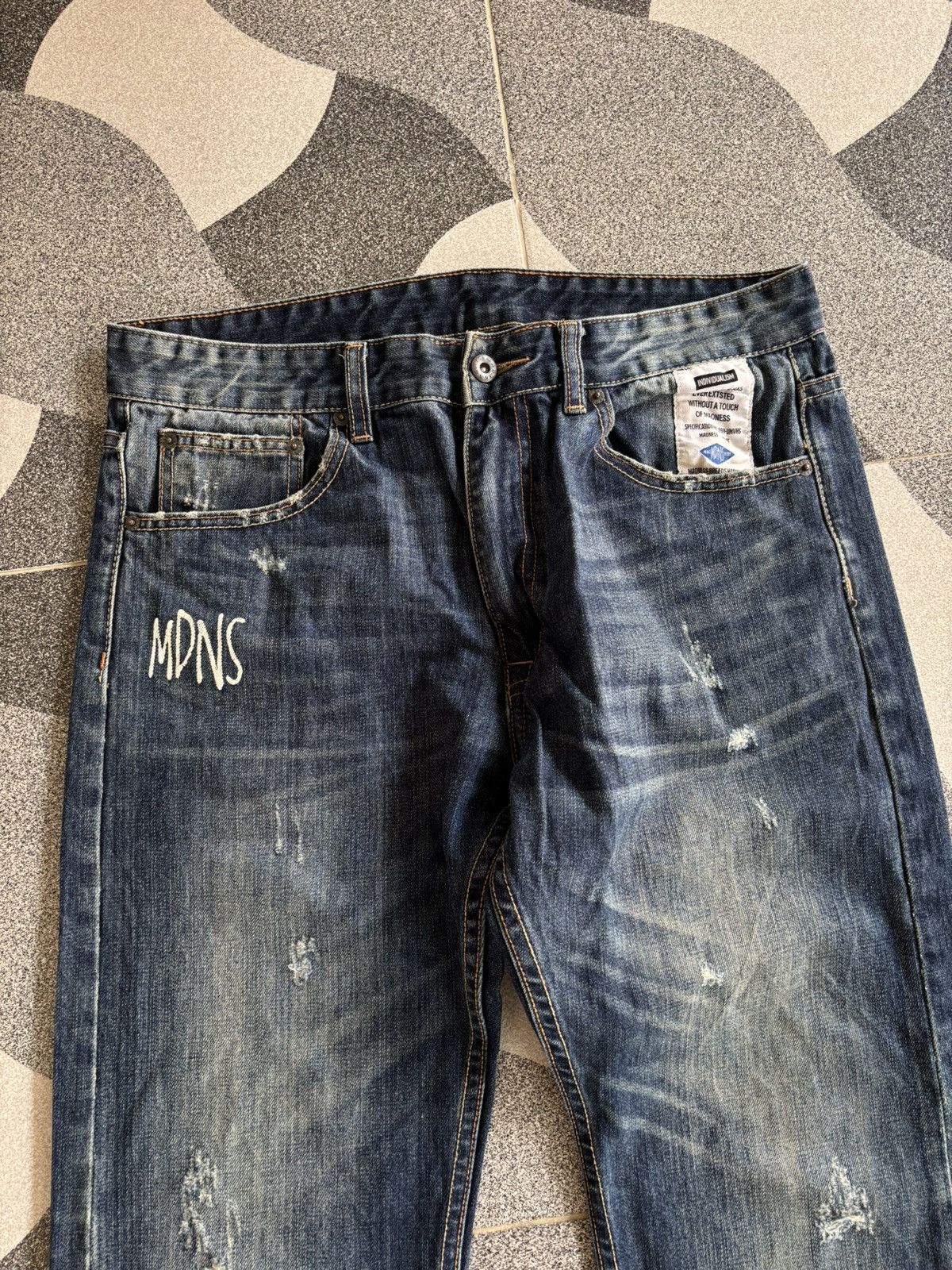 Madness Y2K Madness Individualism Distressed Denim Pants Size US 34 / EU 50 - 2 Thumbnail