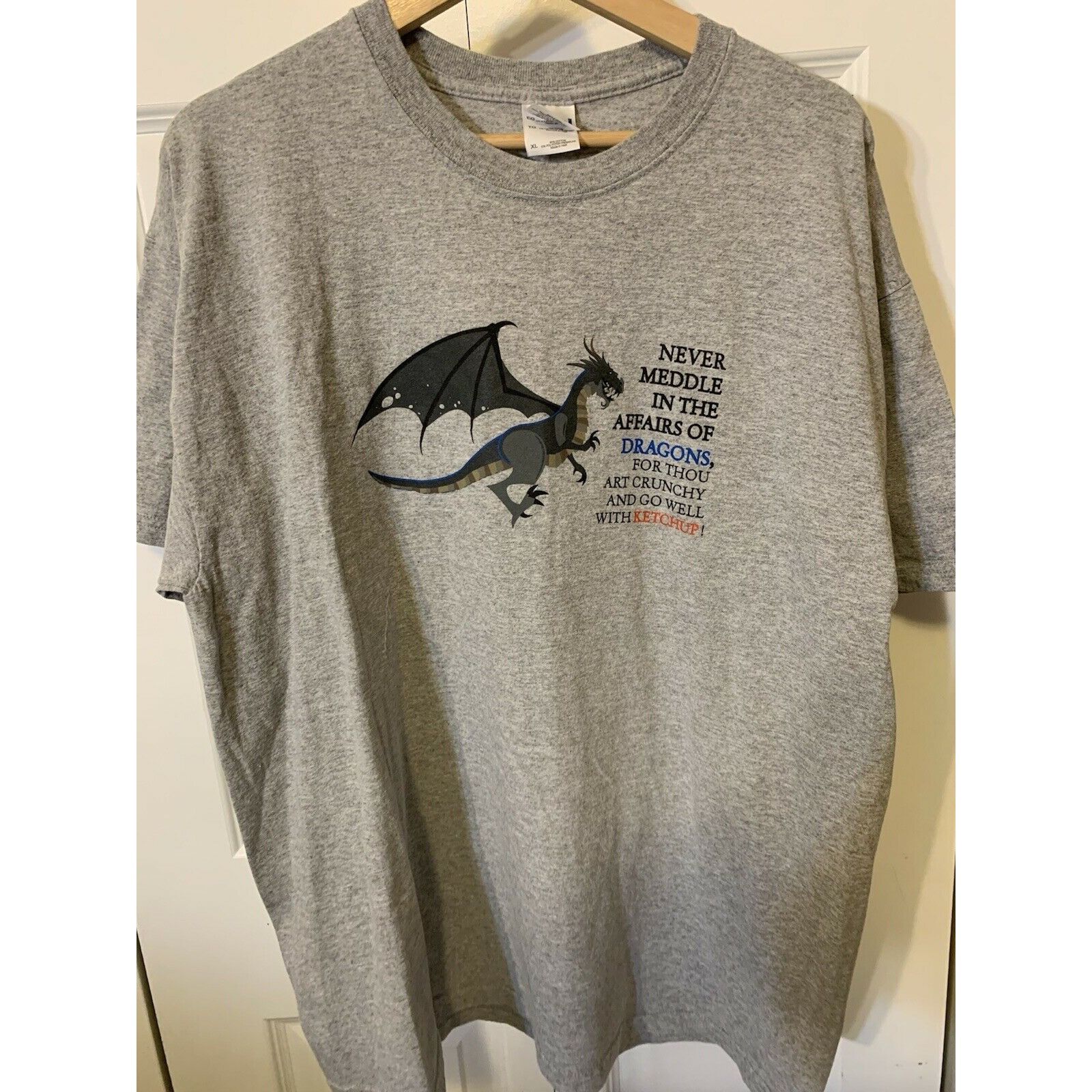 Gildan Never Meddle In The Affairs Of Dragons For Thou Art Crunchy Size US XL / EU 56 / 4 - 5 Thumbnail