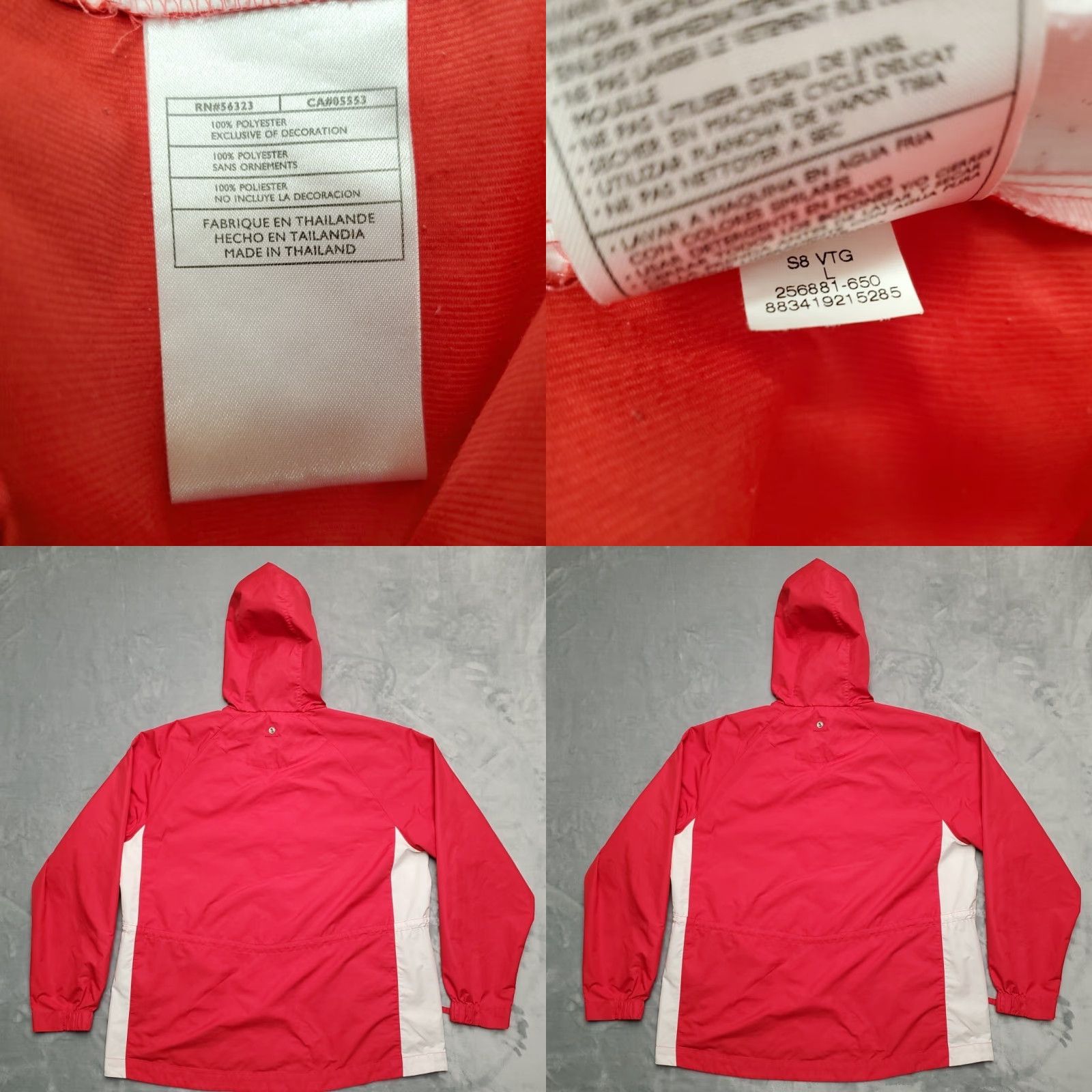 Nike VTG Nike Golf Jacket Womens L Red White Hooded Windbreaker Size L / US 10 / IT 46 - 8 Thumbnail