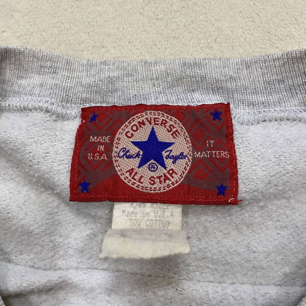 Converse × Vintage Vintage 1993 CONVERSE Big Print Sweatshirt Size US M / EU 48-50 / 2 - 6 Thumbnail