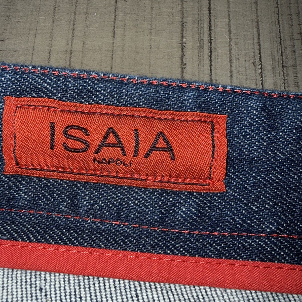 Isaia Isaia Napoli Iconico Selvedge Jeans 36 Italy Red Stitch NWT Size US 36 / EU 52 - 4 Thumbnail