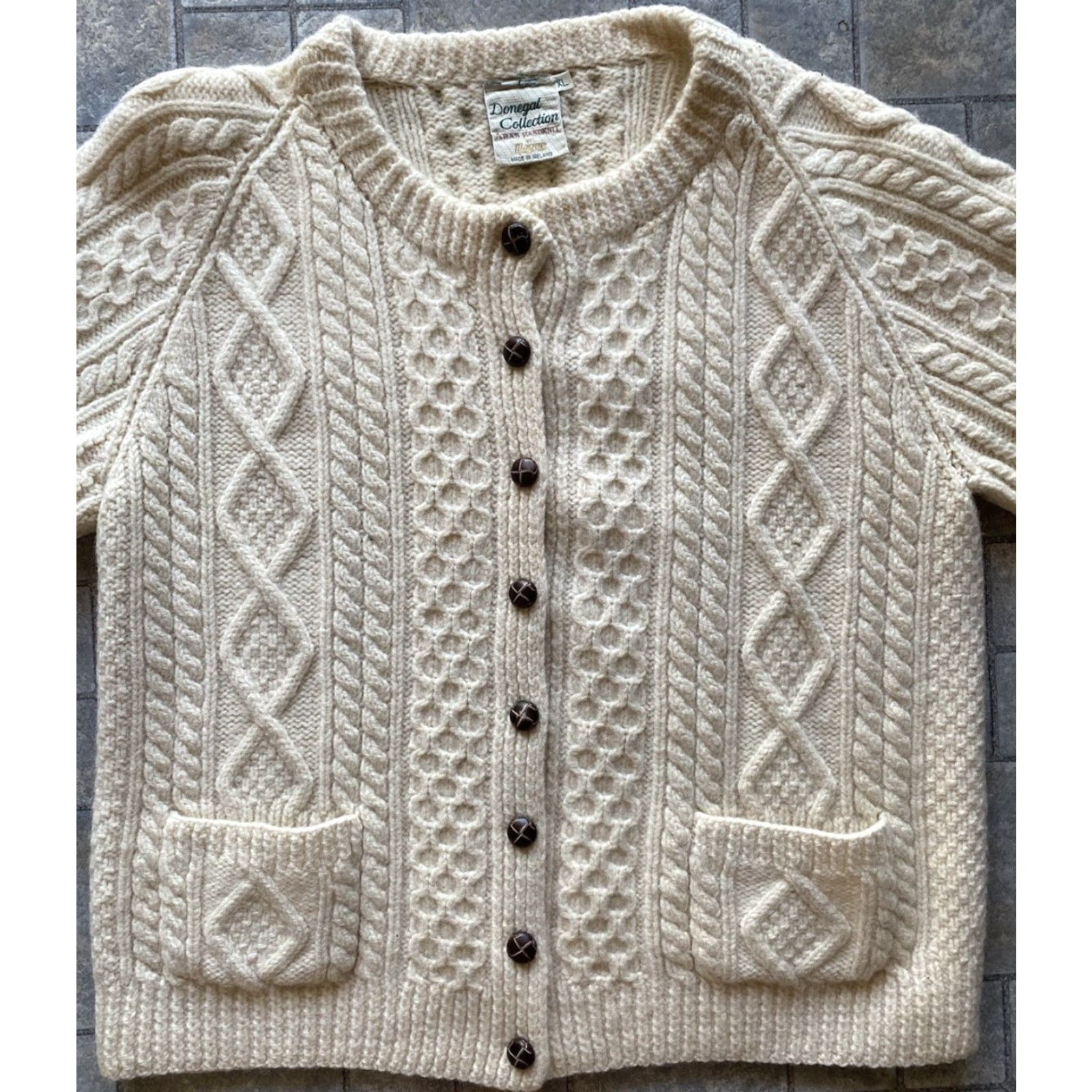 Vintage Magee Donegal Collection Aran Handknit Wool Cardigan Women’s XL Flaws Wool See Photos Cardigan Women’s XL Flaws Size XL / US 12-14 / IT 48-50 - 4 Thumbnail