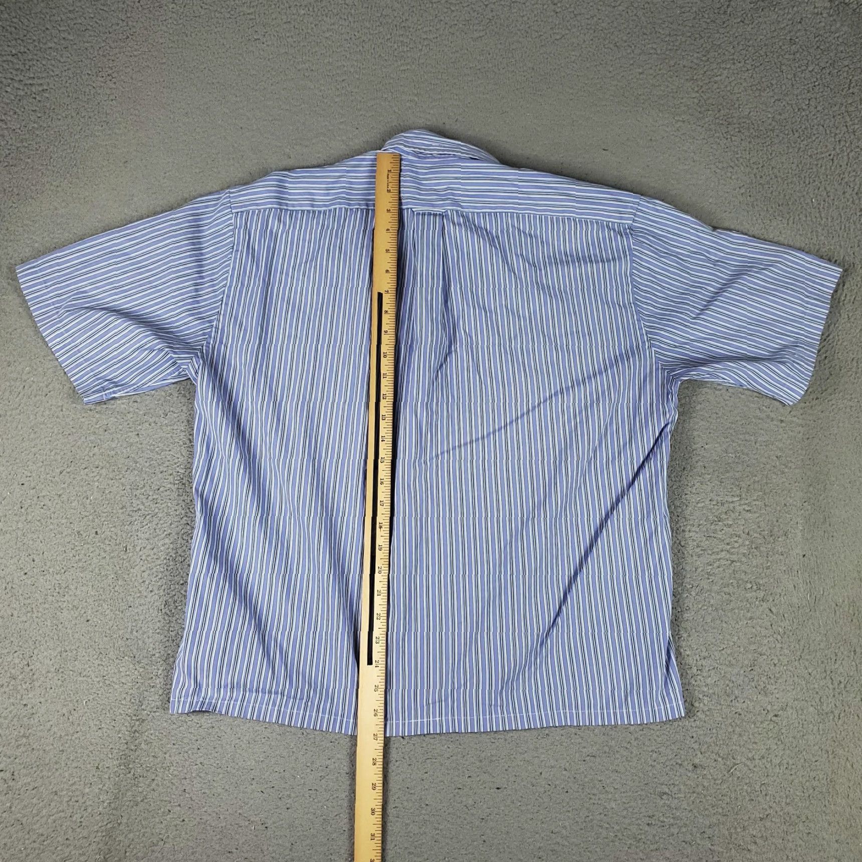 Faconnable VINTAGE Faconnable Shirt Mens Medium Short Sleeve Blue White Striped Cotton Business Casual Size US M / EU 48-50 / 2 - 3 Thumbnail