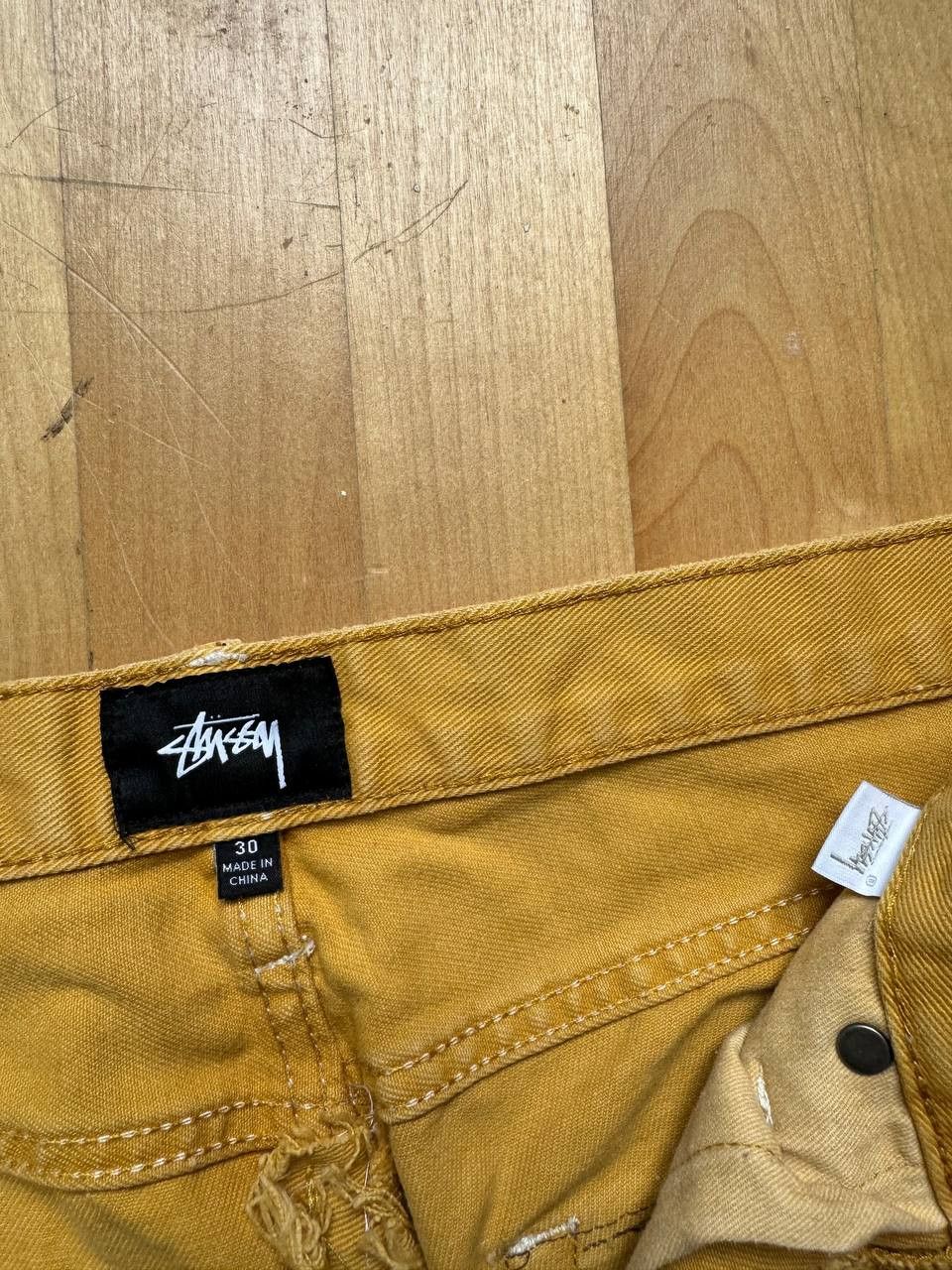Stussy × Vintage Vintage Stussy Jeans 90S Y2K Model Track Pants Pale Yellow Size US 30 / EU 46 - 7 Thumbnail