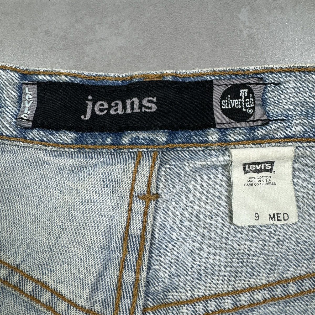 Levi's 1990s Levis - Washed Blue Wide Jeans Size US 30 / EU 46 - 11 Thumbnail