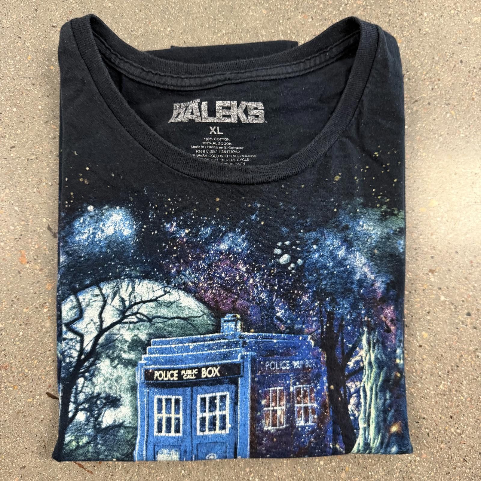 Designer Dr Who & The Daleks Police Call Box Tardis BBC Shirt XL Size US XL / EU 56 / 4 - 7 Thumbnail