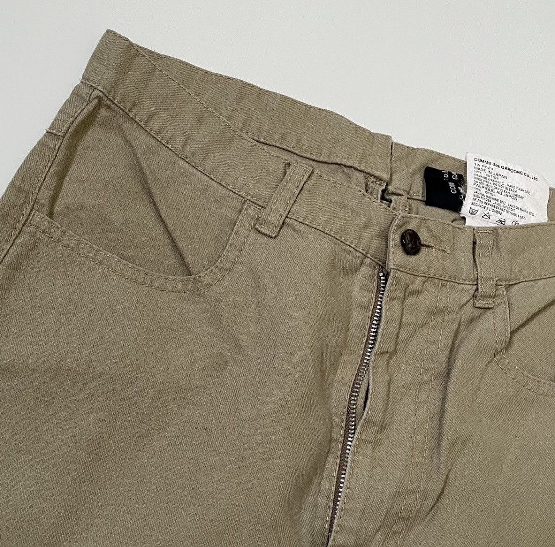 Comme des Garcons Tricot cdg AD2002 classic straight cream trousers Size US 30 / EU 46 - 3 Thumbnail