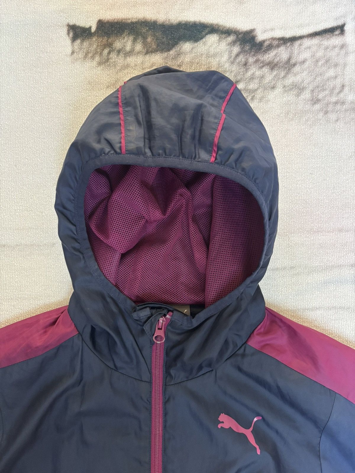 Puma Puma navy and red windbreaker jacket unisex size S Size S / US 4 / IT 40 - 4 Thumbnail