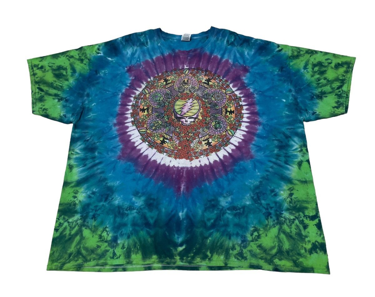 image of Band Tees x Grateful Dead Vintage Band Grateful Dead Tie Dye T-Shirt 2000S in Blue, Men's (Size 2XL