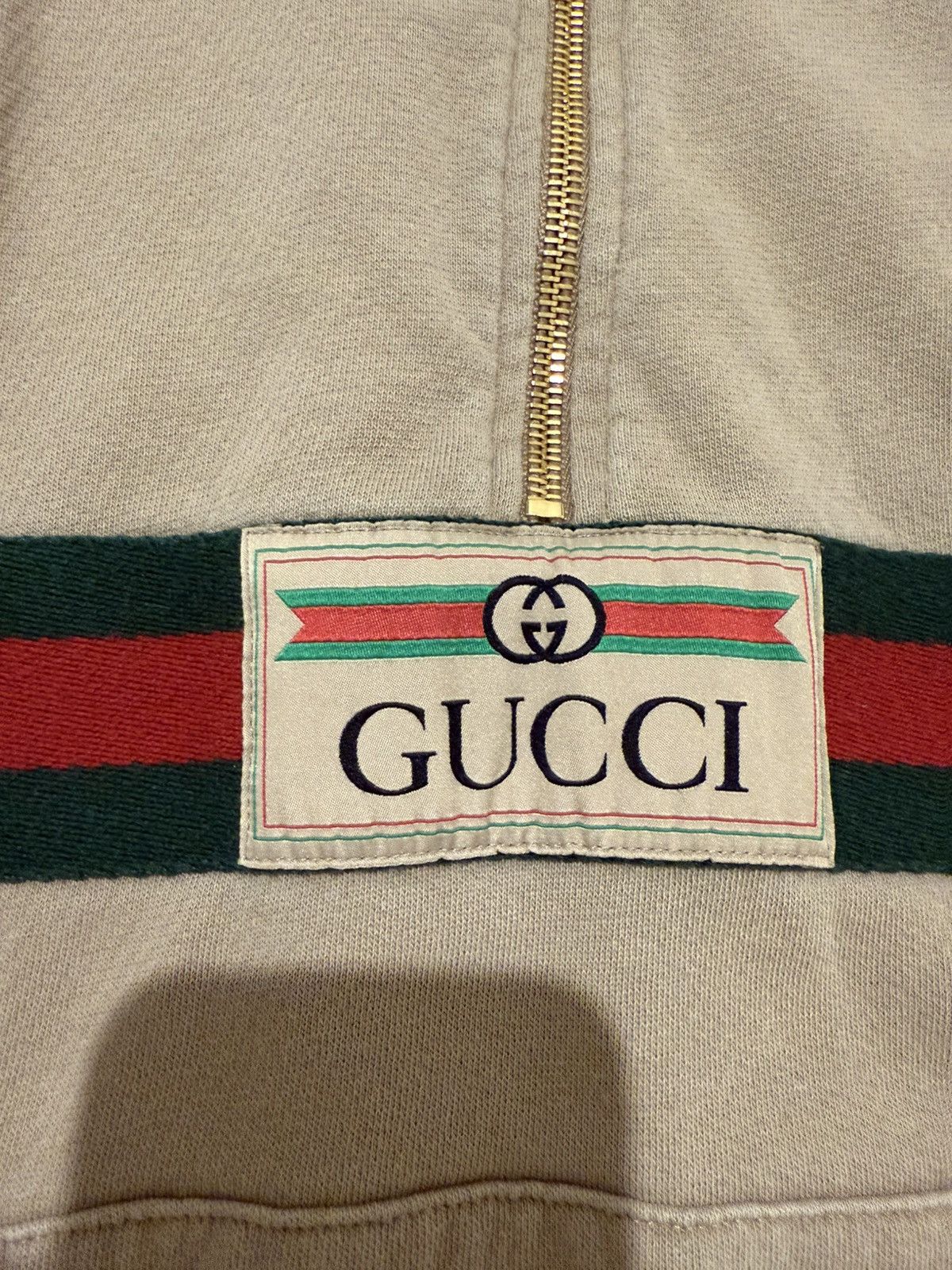 Gucci Gucci Jersey Quarter-Zip Drawstring Sweatshirt Size US S / EU 44-46 / 1 - 2 Thumbnail