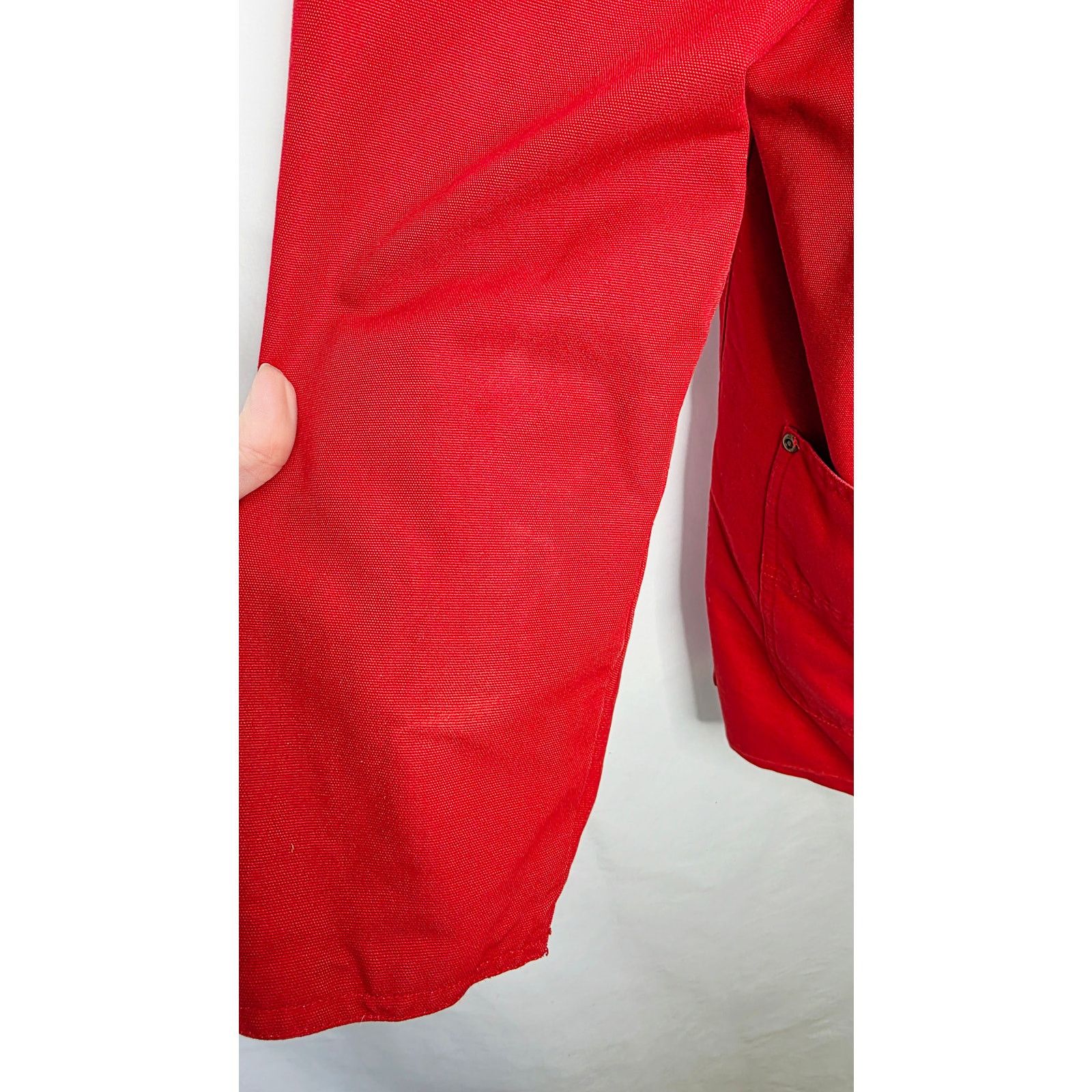 Other Vintage David Brooks Red Cotton Barn Coat Plaid Lining Size M / US 6-8 / IT 42-44 - 9 Thumbnail