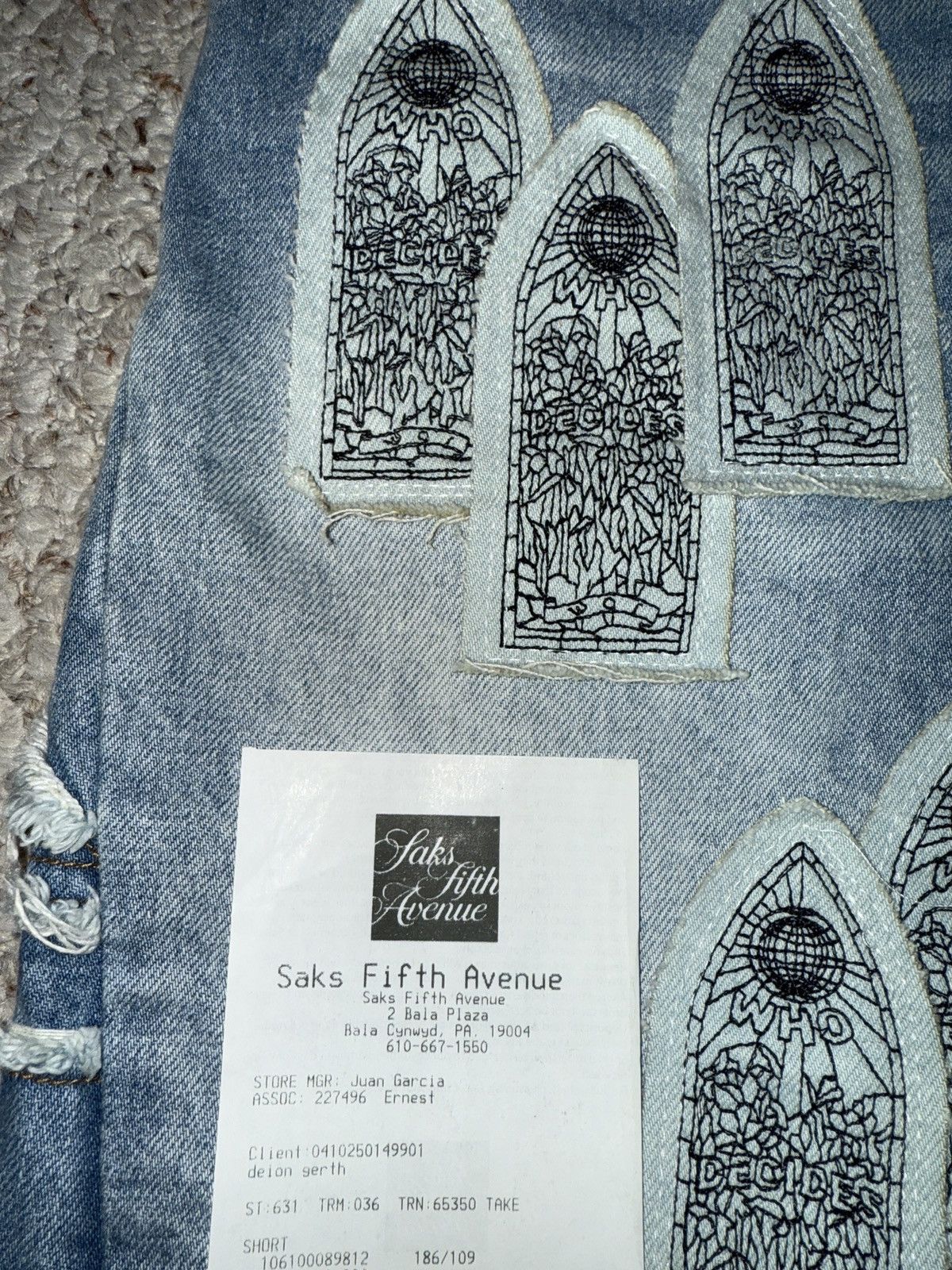 Who Decides War WDW PATCHED ARCH REPAIRED BLOWOUT SHORTS Size US 30 / EU 46 - 1 Thumbnail