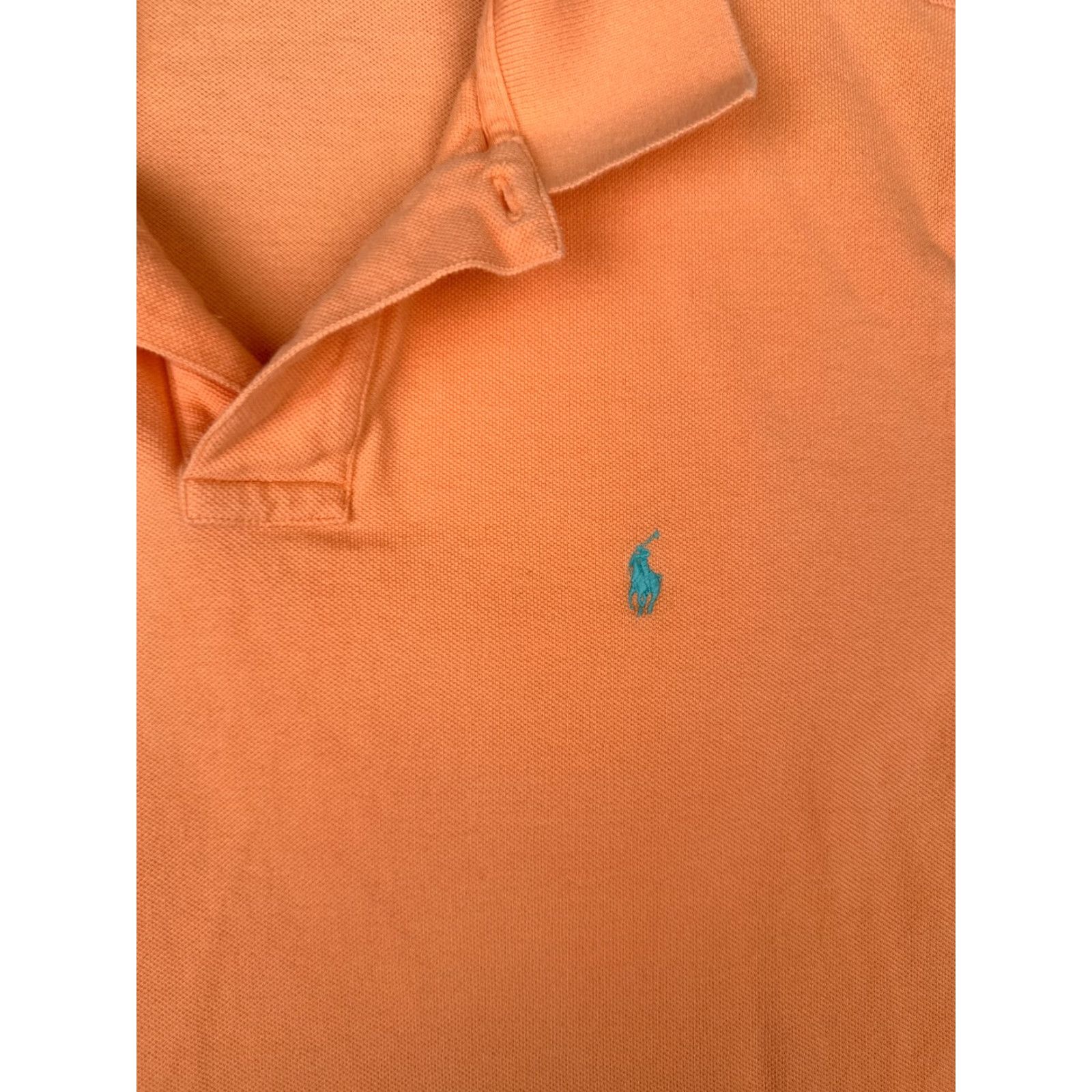 Ralph Lauren VINTAGE Ralph Lauren Polo Shirt Men Large Orange 100% Cotton Custom Fit Polo Shirt Men L Orange Modern American Sports Mens Size US L / EU 52-54 / 3 - 6 Thumbnail