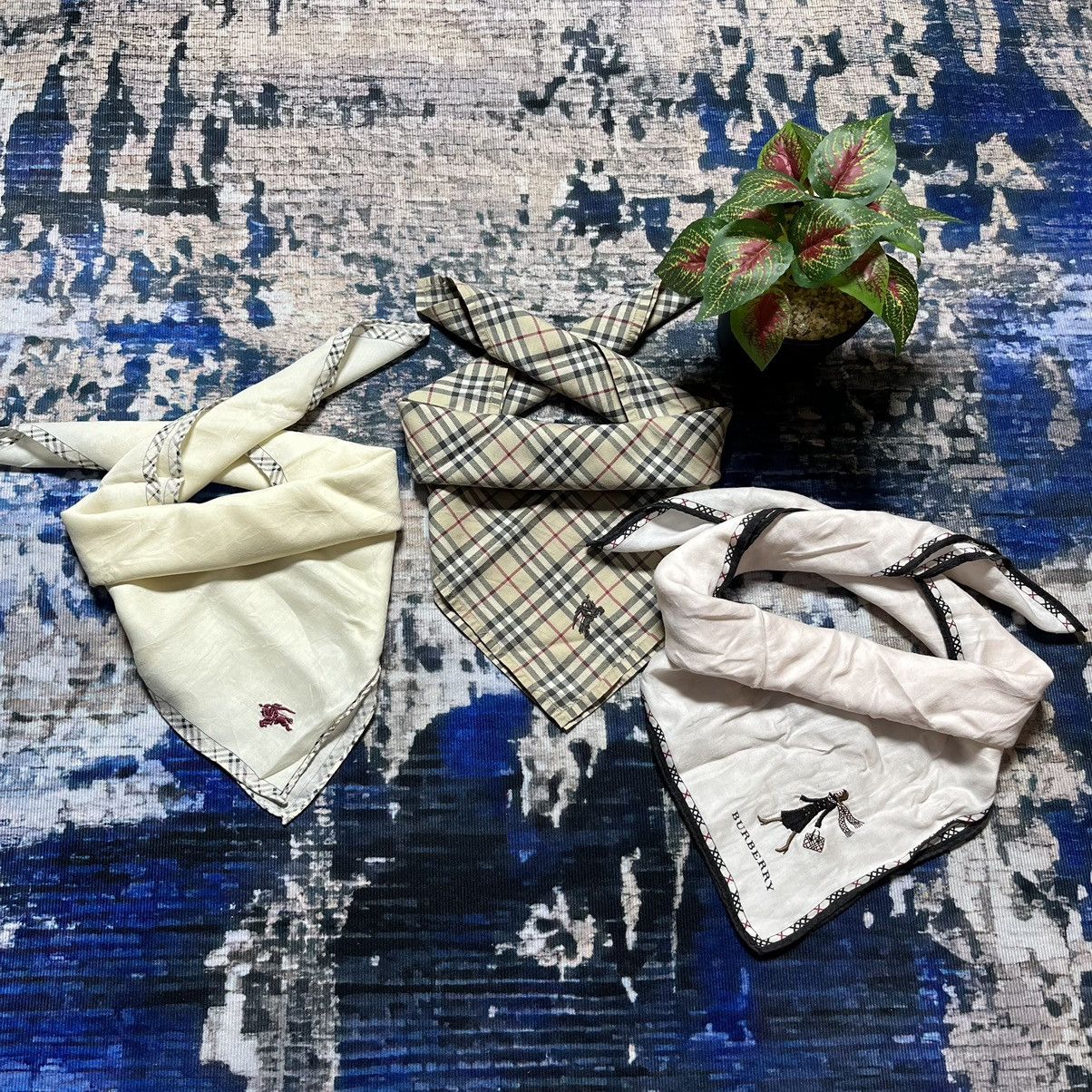 Burberry × Designer ⚡️COMBO⚡️ Vintage Burberry Handkerchief 3 pcs Size ONE SIZE - 2 Thumbnail