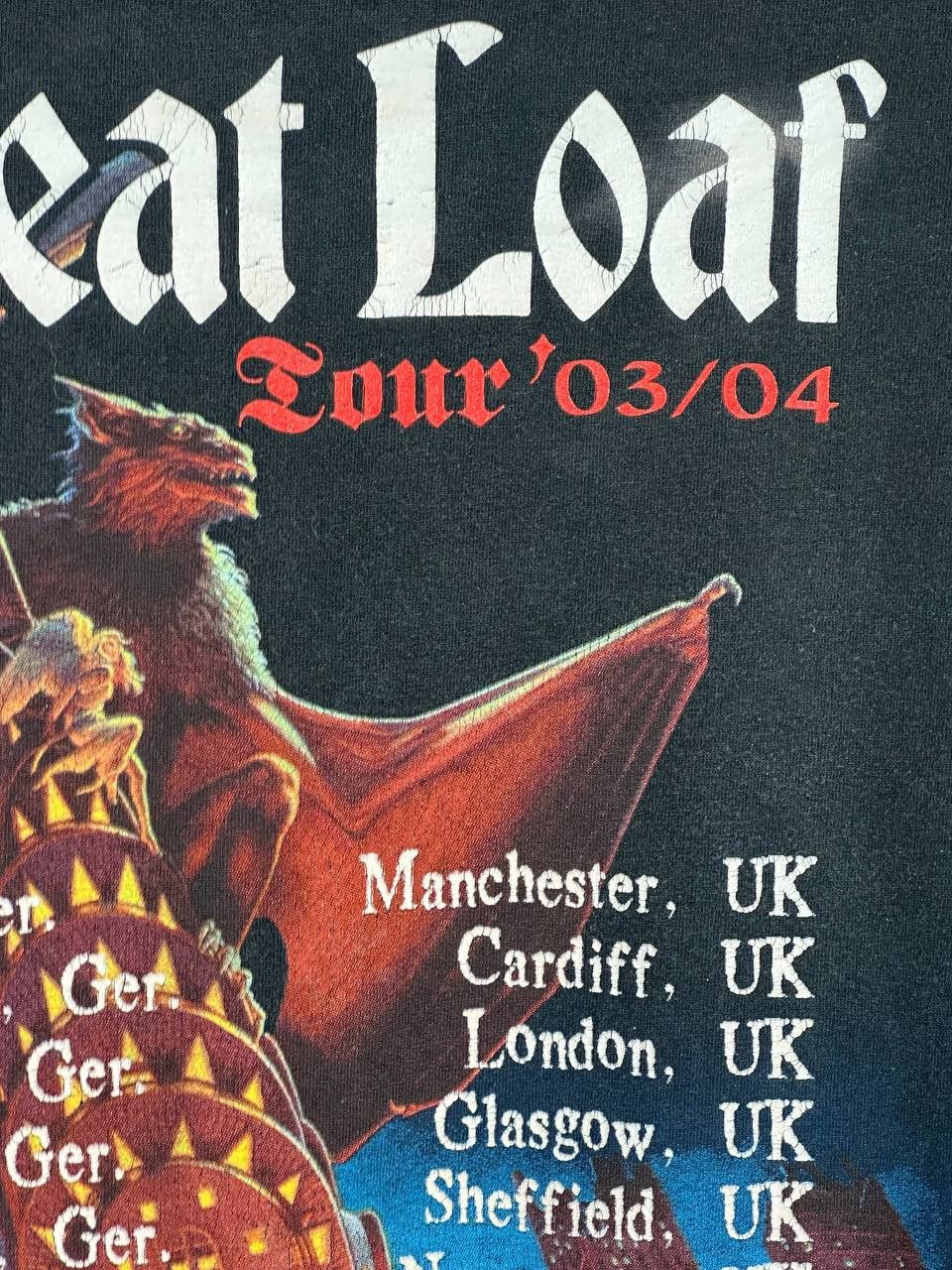 Band Tees × Vintage Vintage 2003 Meat Loaf Heavy Metal Band Tee Faded Size US L / EU 52-54 / 3 - 11 Thumbnail