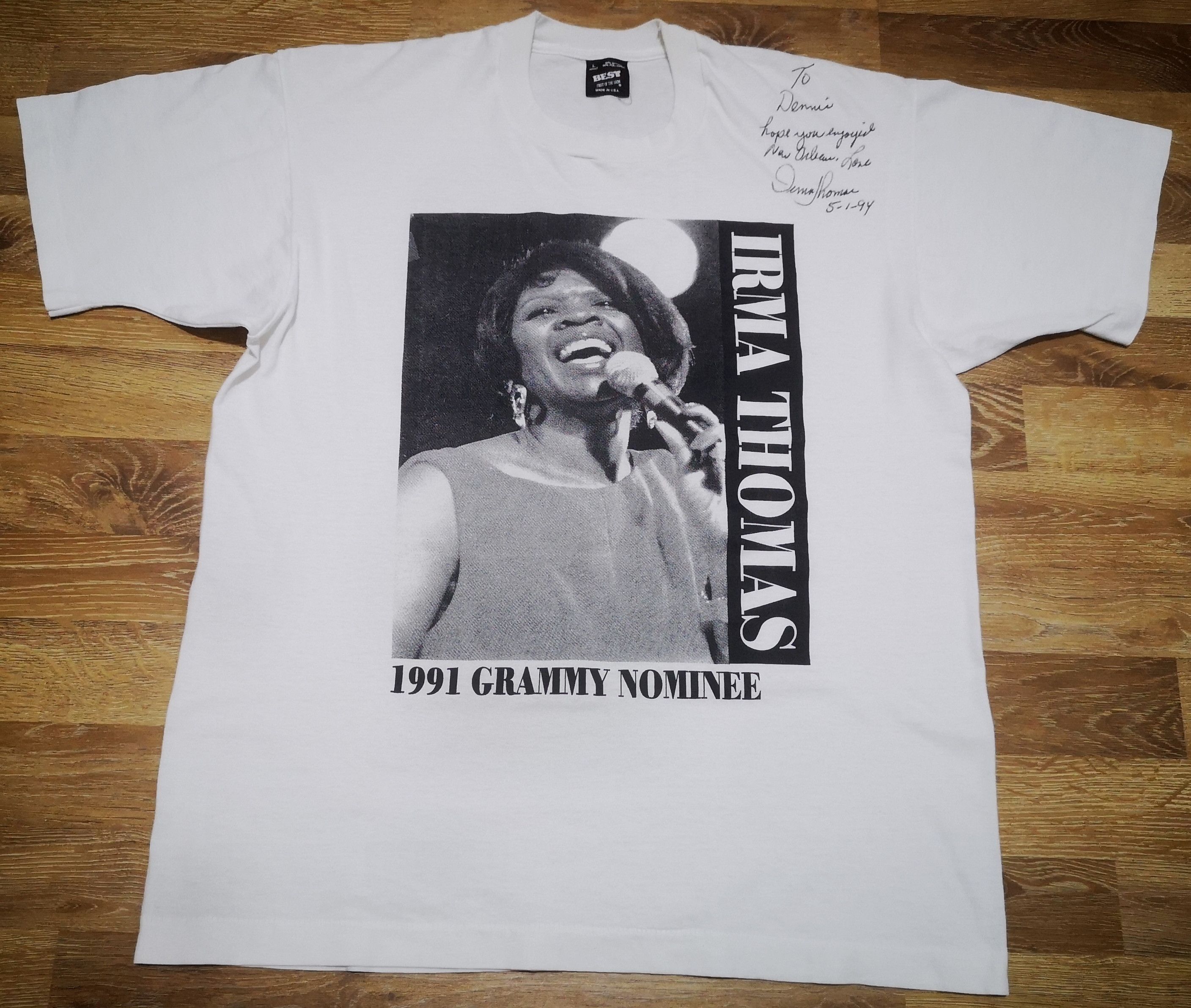 Signatures × Vintage Signed Autograph Vintage OG 90s Irma Thomas Soul Queen Shirt Size US L / EU 52-54 / 3 - 1 Thumbnail