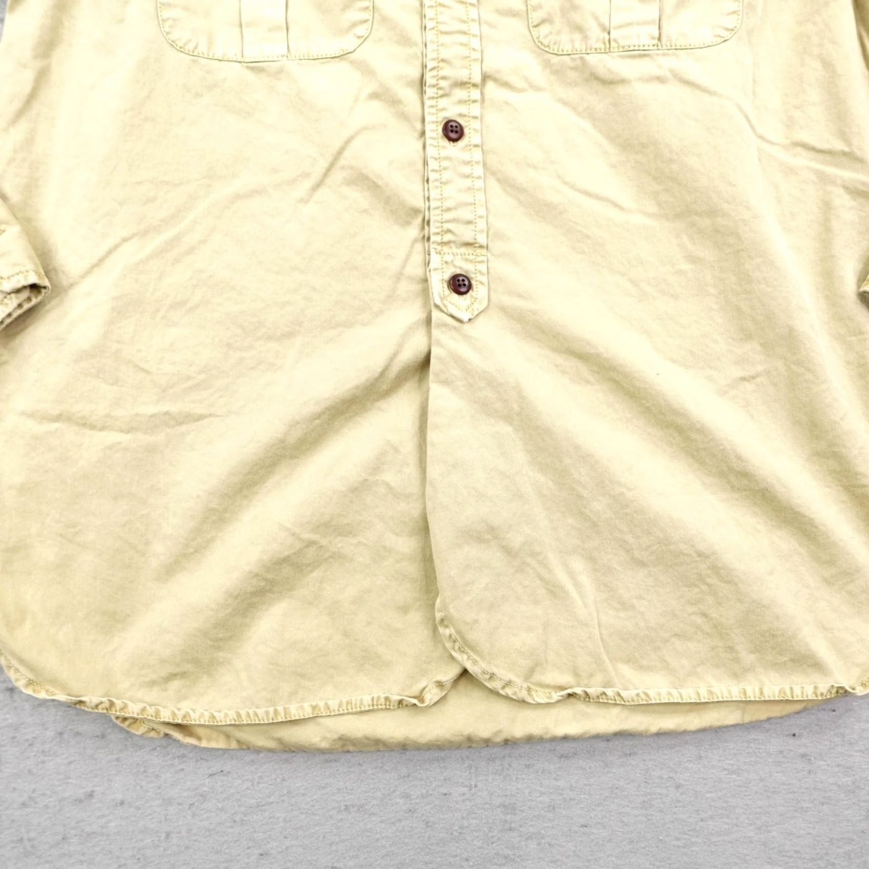 Madewell Madewell Shirt Womens Medium Beige Khaki Cargo Button Up Work Top Curved Hem Size M / US 6-8 / IT 42-44 - 3 Thumbnail