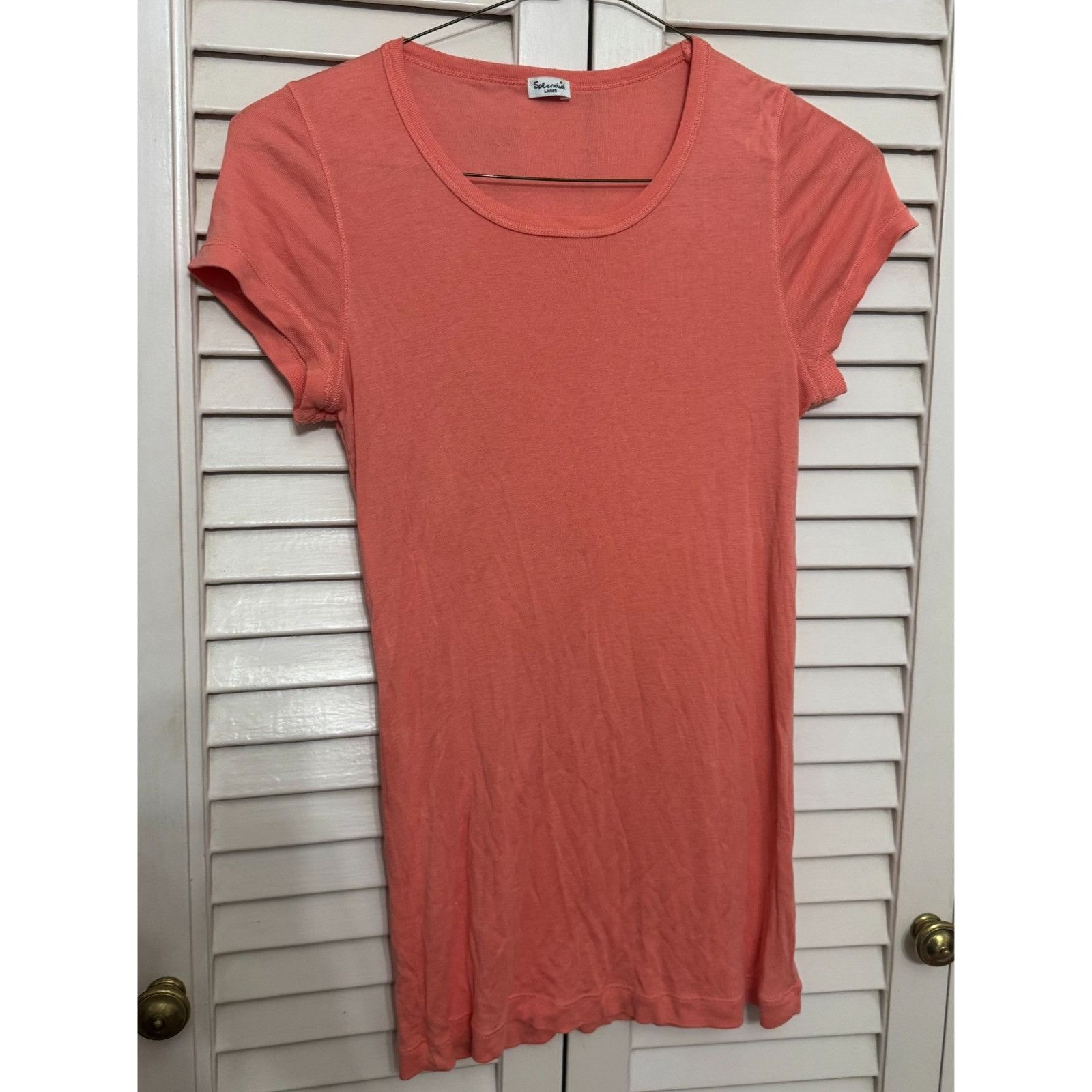 Splendid Splendid coral short sleeve crewneck T-shirt top size large Size L / US 10 / IT 46 - 2 Thumbnail