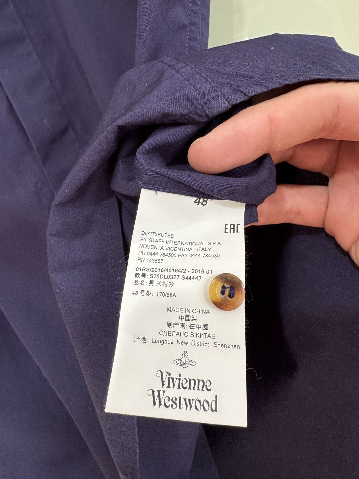 Vivienne Westwood Vivienne Westwood Navy Blue Short Sleeve Shirt Size US M / EU 48-50 / 2 - 12 Thumbnail