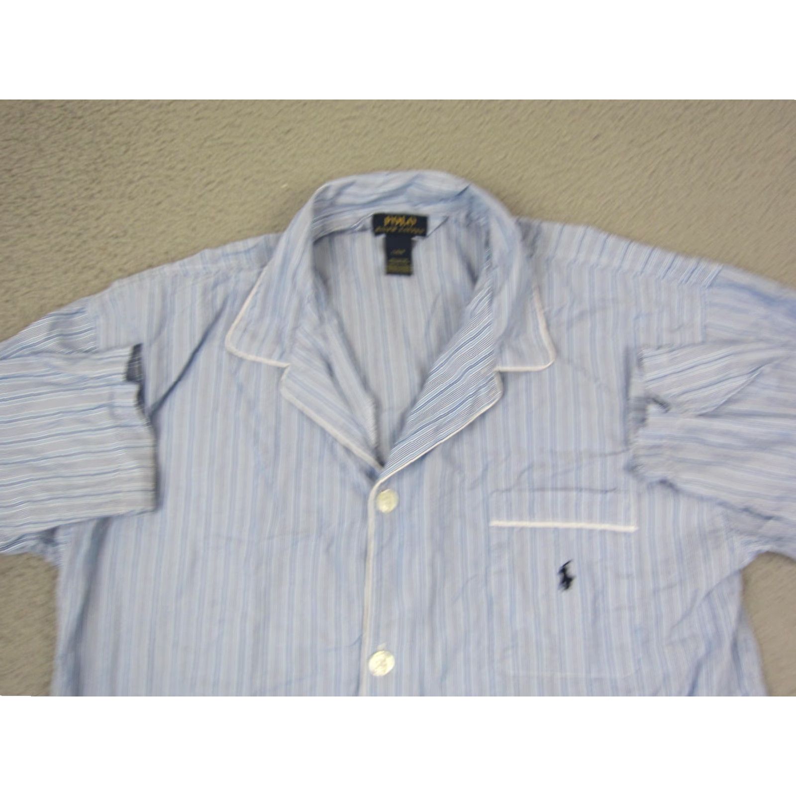 Polo Ralph Lauren Polo Ralph Lauren Shirt Adult L Blue Striped Mens Button-Up Casual 90s Classic Sportswear Size US L / EU 52-54 / 3 - 2 Thumbnail