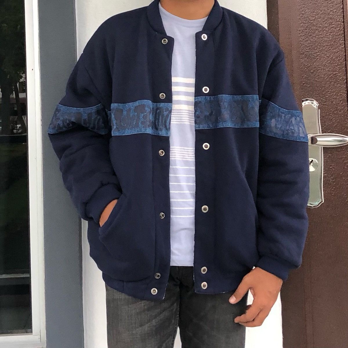 Japanese Brand Vintage Blowout L.A. Reversible Bomber Jacket Size US L / EU 52-54 / 3 - 2 Thumbnail