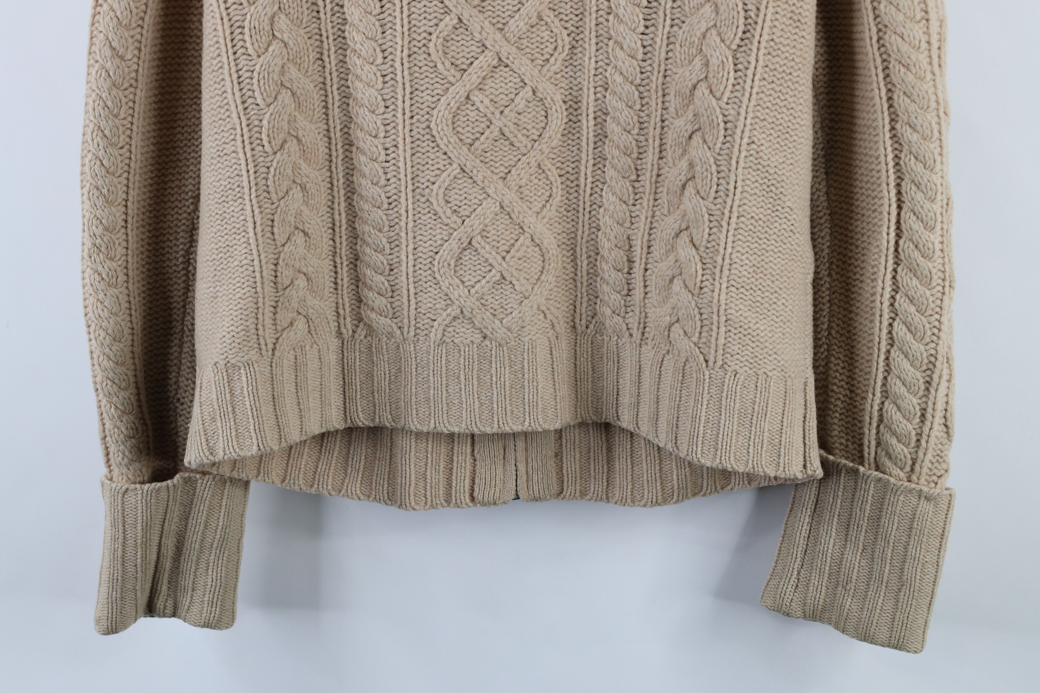 Gap × Vintage Vintage Y2K Gap Chunky Cable Knit Fisherman Cardigan Sweater Size M / US 6-8 / IT 42-44 - 10 Thumbnail