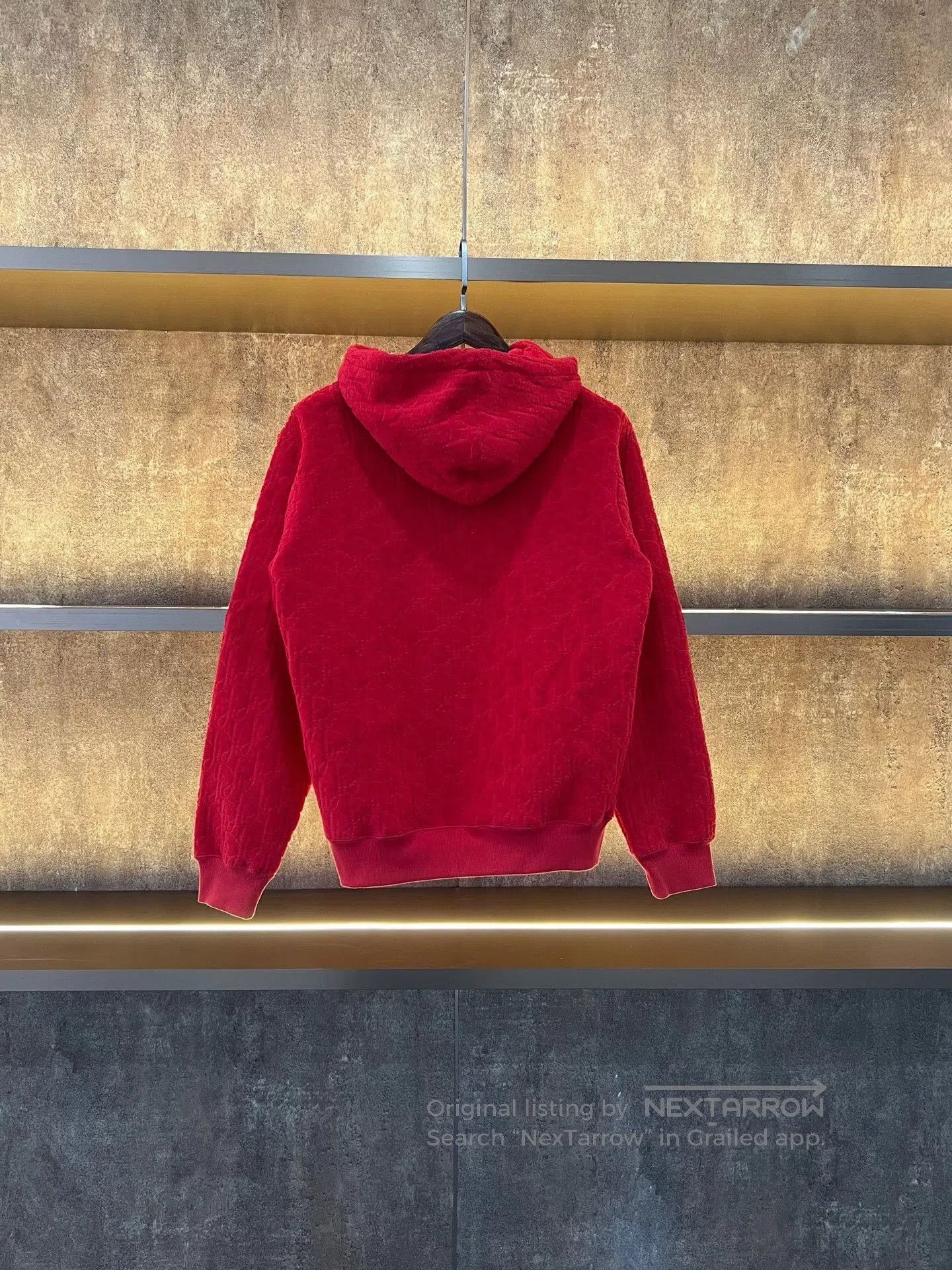 Dior Dior Red All-Over Print Towel Hoodie. Size US S / EU 44-46 / 1 - 2 Thumbnail