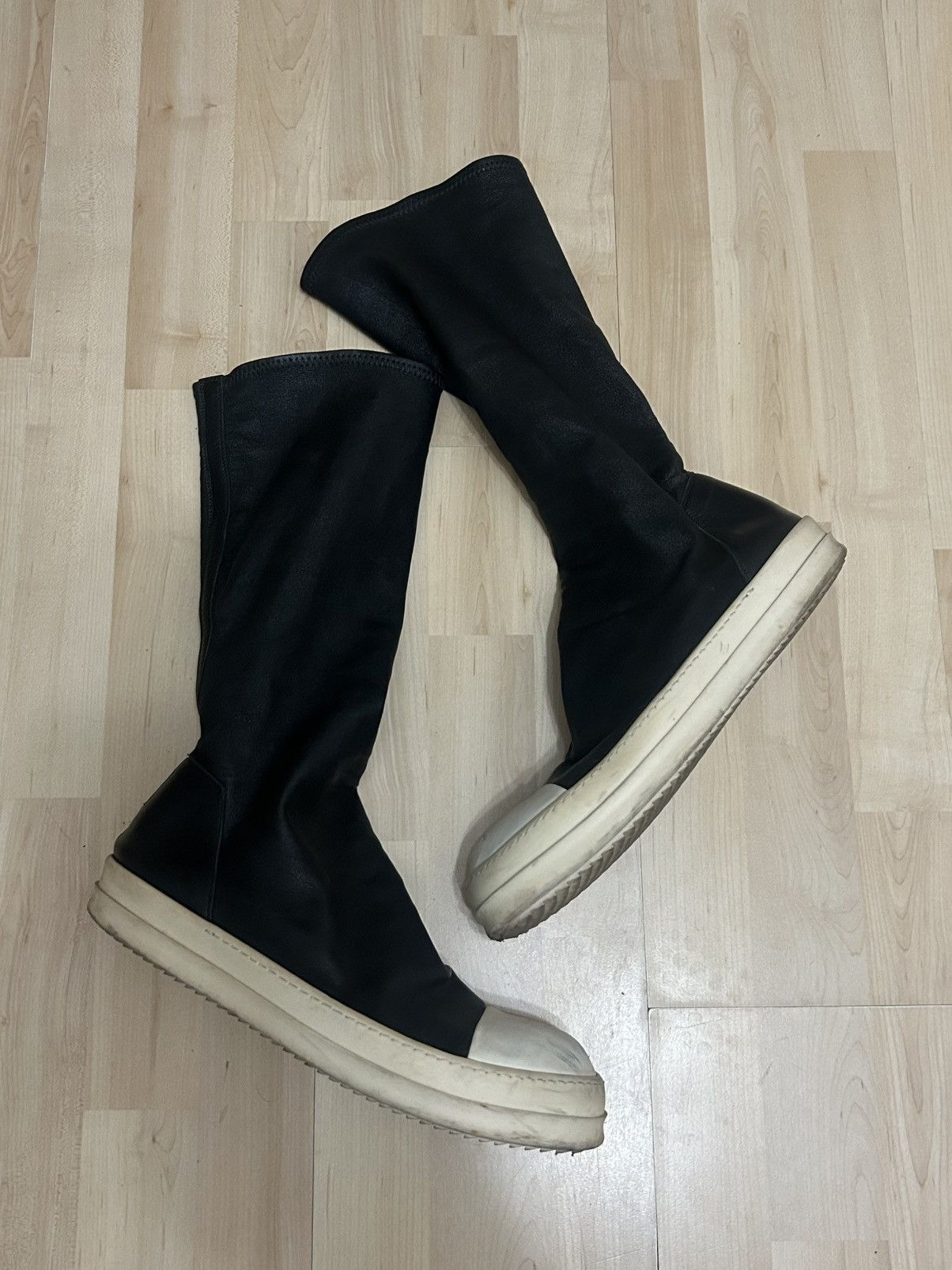 Rick Owens Rick Owens Sock Ramones leather Size US 11 / EU 44 - 1 Thumbnail
