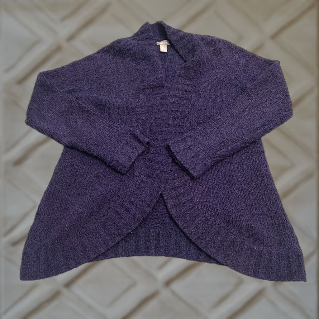 Vintage Chico's Open Cardigan Womens 0 Us4 Purple Chunky Knit Classic Casual Shirt Sweater Womens Size S / US 4 / IT 40 - 1 Thumbnail