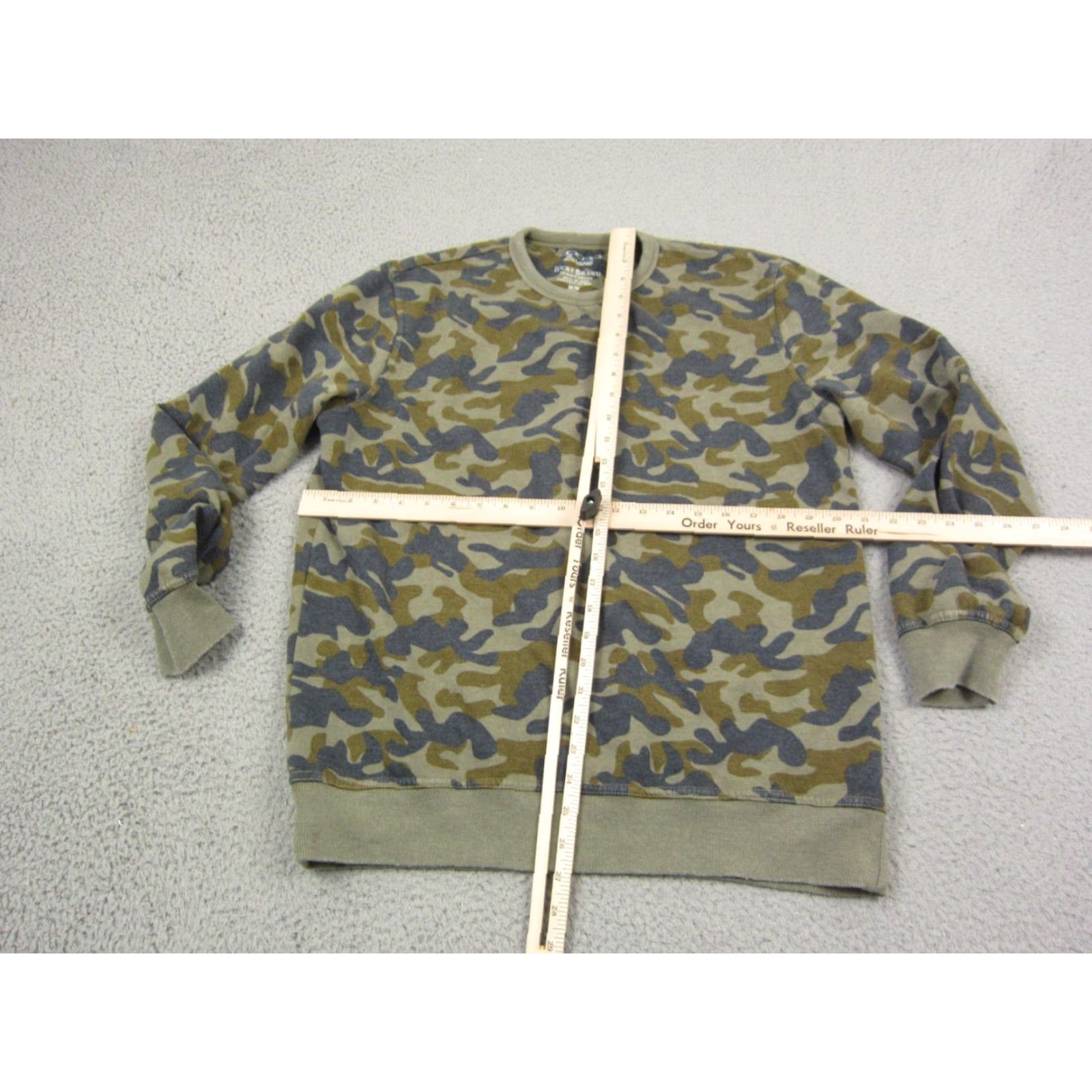 Lucky Brand Lucky Brand Sweatshirt Mens M Green Camouflage Fleece Pullover Crew Neck 90s City Classic Vintage: No Size US M / EU 48-50 / 2 - 7 Thumbnail