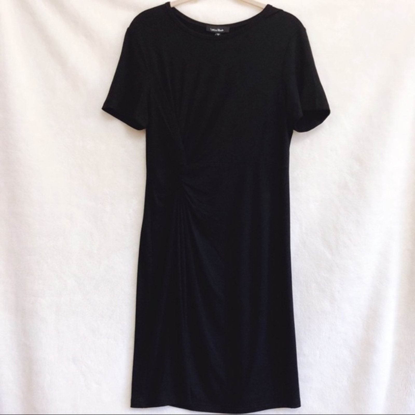 Other Lea & Viola Black Knotted Front T-Shirt Dress Size M / US 6-8 / IT 42-44 - 4 Thumbnail