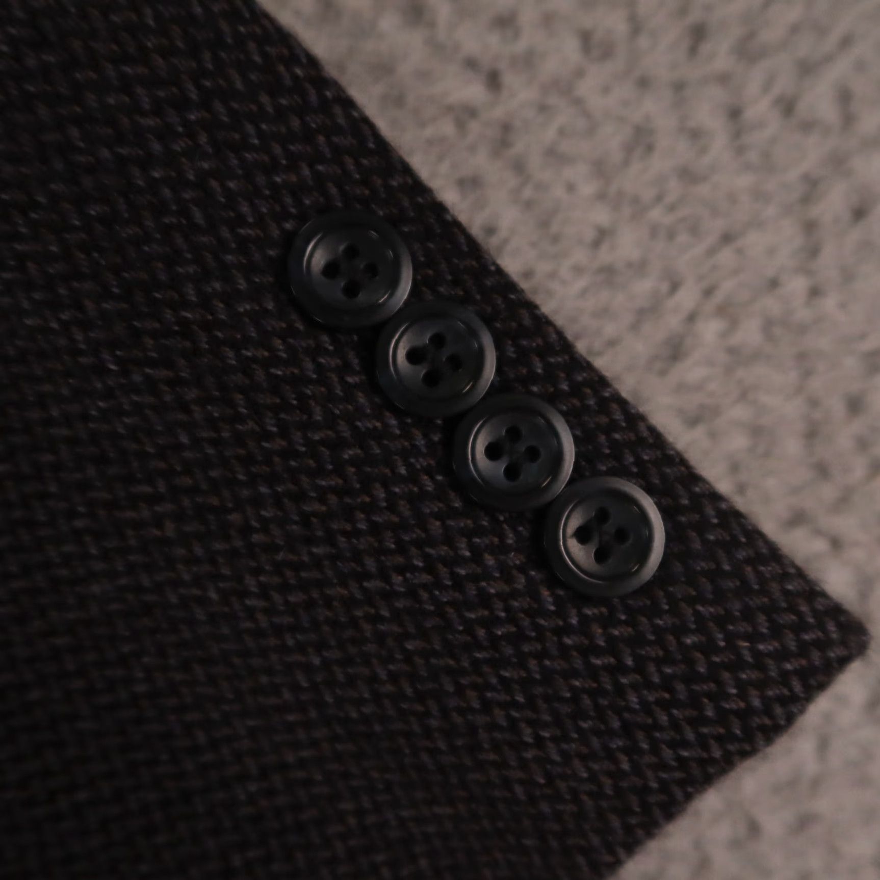 VINTAGE Stafford Blazer Mens 46R Tweed Herringbone Wool Cashmere 3-Button Notch Lapel Brown Gray Jacket Vintage 80s 90s City Preppy