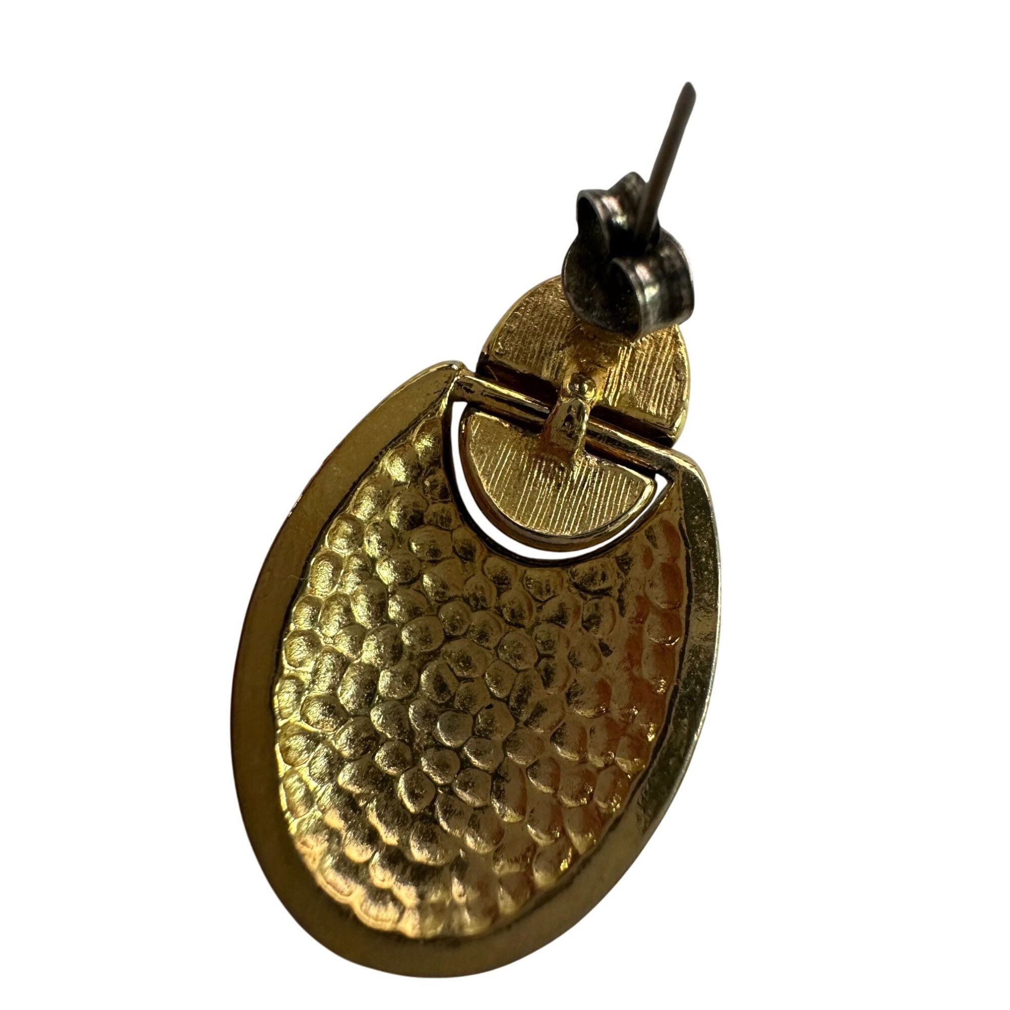 Other Women's Round Gold tone Dangle Earrings with Navy blue and W Size ONE SIZE - 5 Thumbnail
